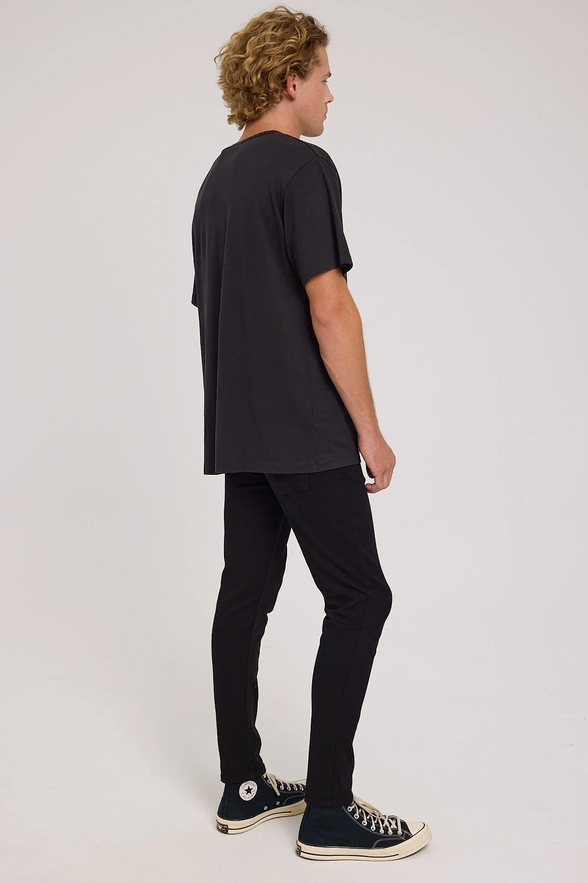 Abrand A Dropped Skinny Turn Up Jean Black Mirror - Image 6