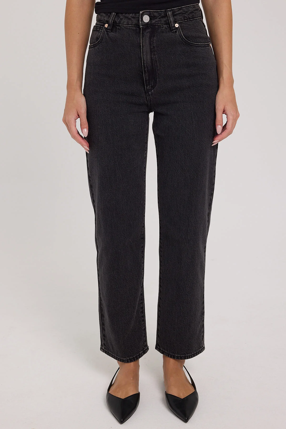 Abrand A Venice High Waisted Straight Jean Charo Black - Image 6