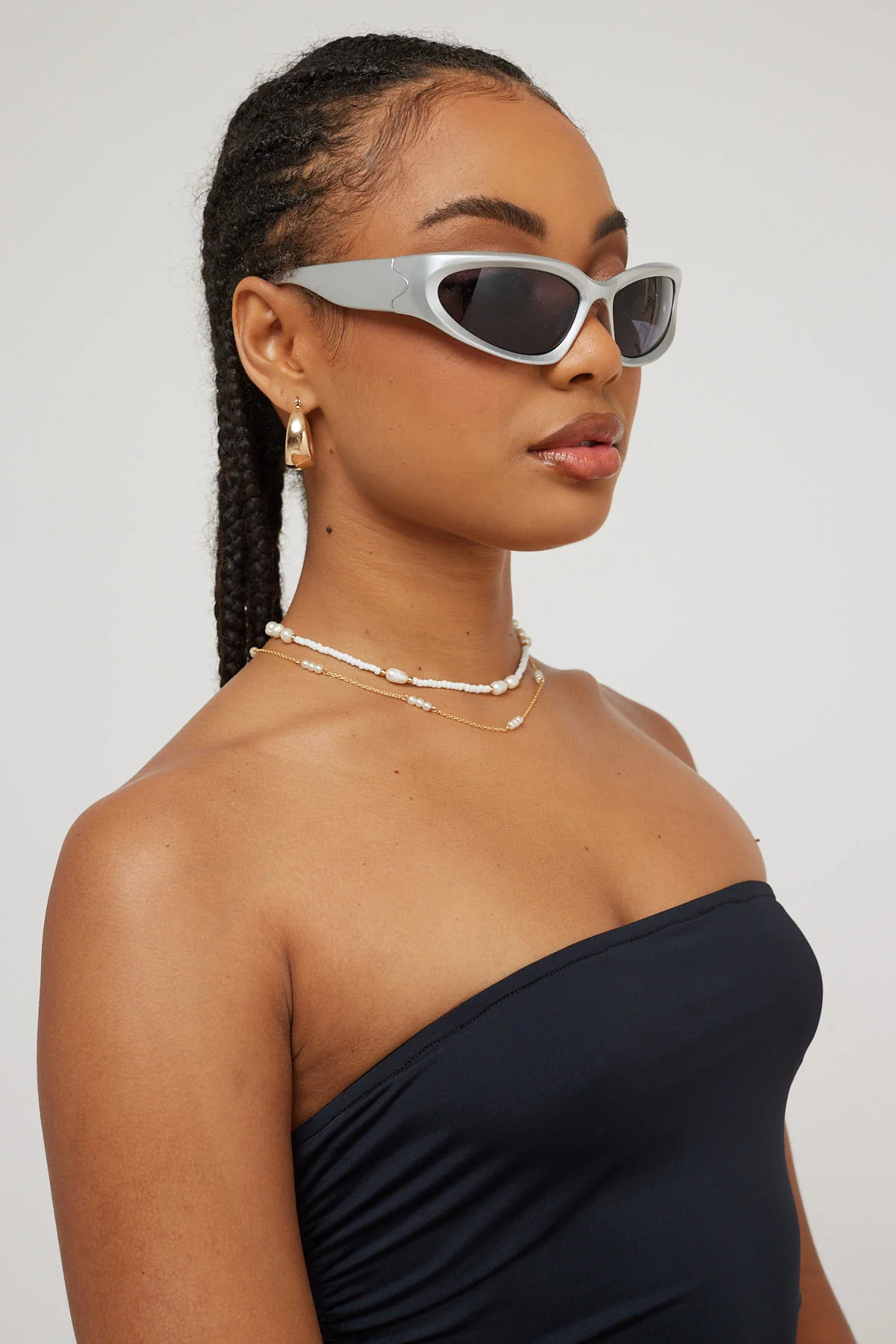 Angels Whisper Future Race Sunglasses Silver - Image 4