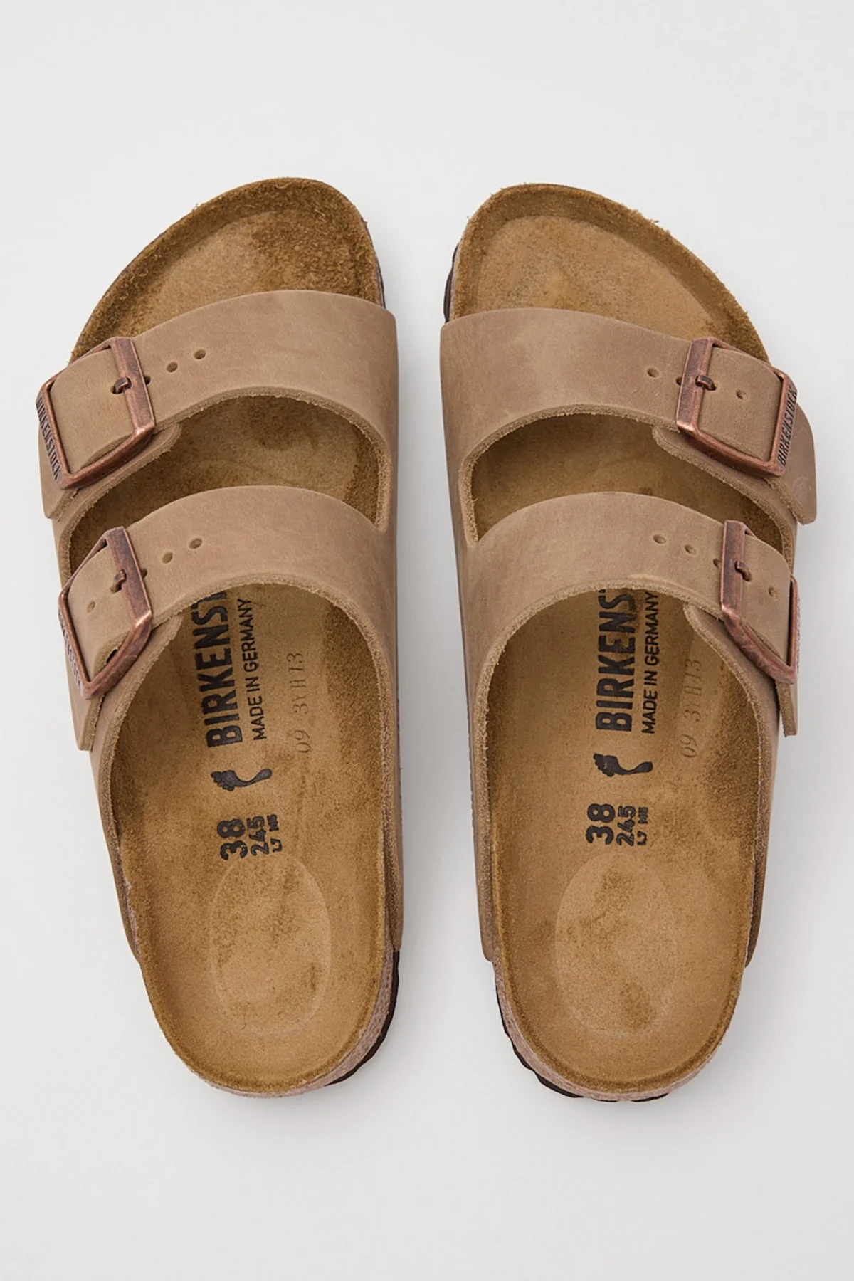 Birkenstock Womens Arizona NU Oiled Narrow Tobacco Brown - Image 3