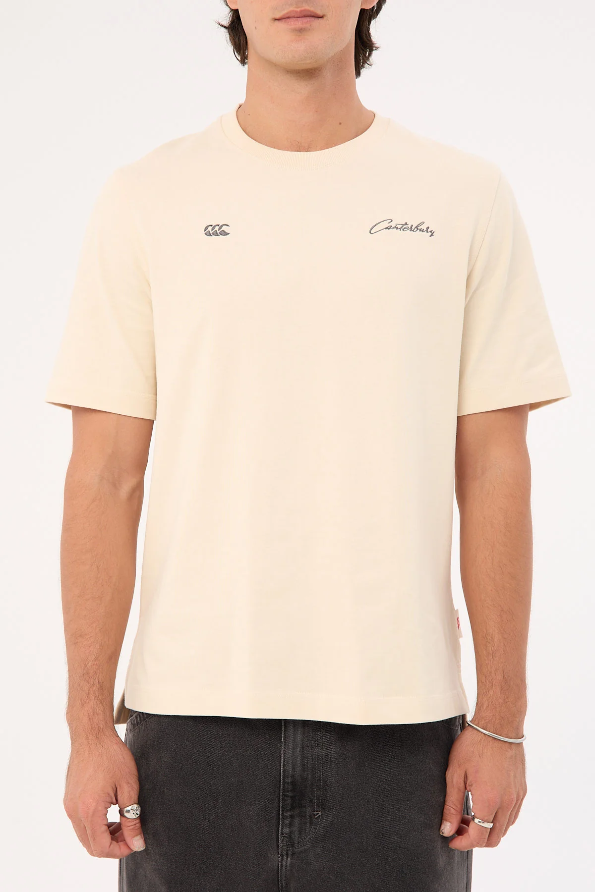 Canterbury CCC Script Washed T-shirt AM Whitecap Gray - Image 7