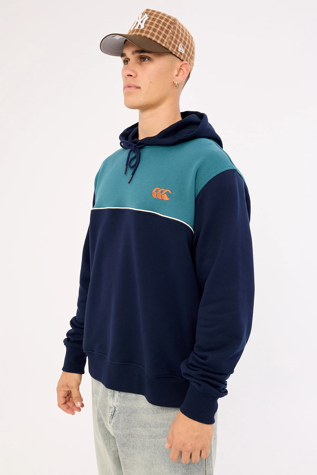 Canterbury Heritage Panelled Hoodie Navy - Image 3