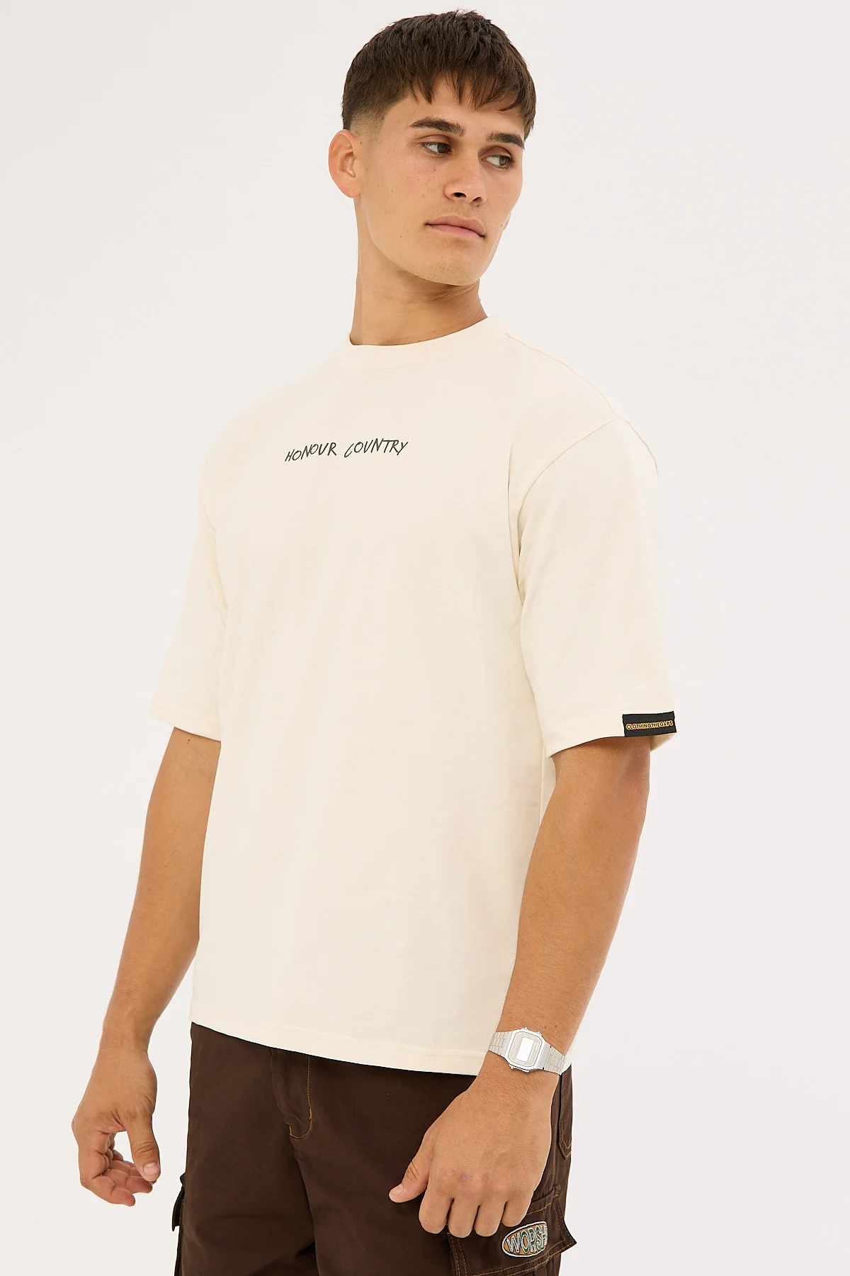 Clothing The Gaps Handwritten Honour Country Tee Ecru - Image 13