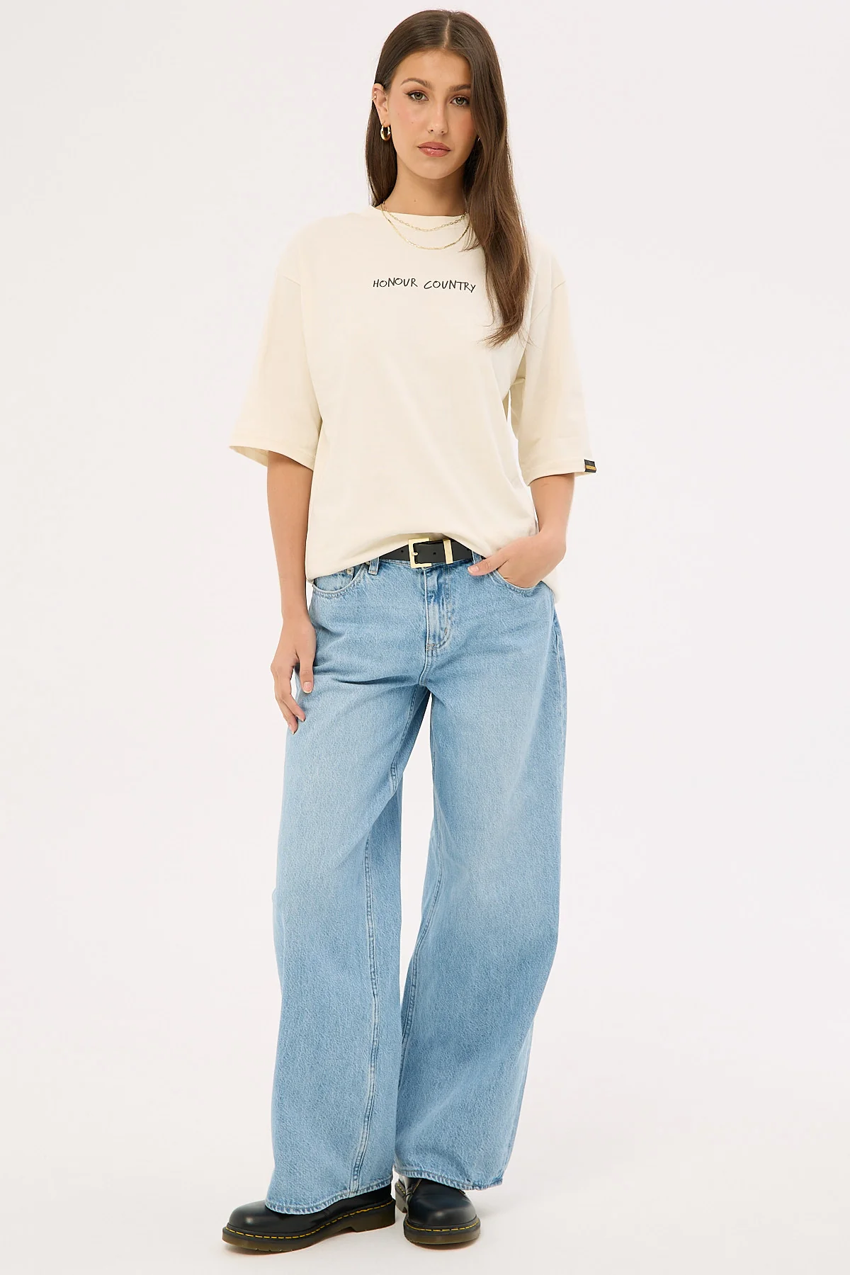 Clothing The Gaps Handwritten Honour Country Tee Ecru - Image 4