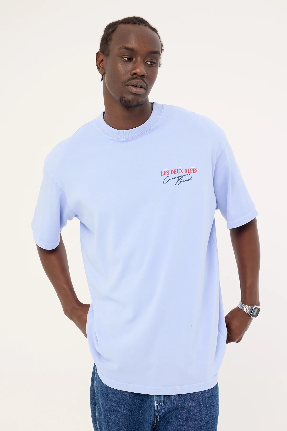 Common Need Alps Heavyweight Boxy Tee Washed Jacaranda - Image 4