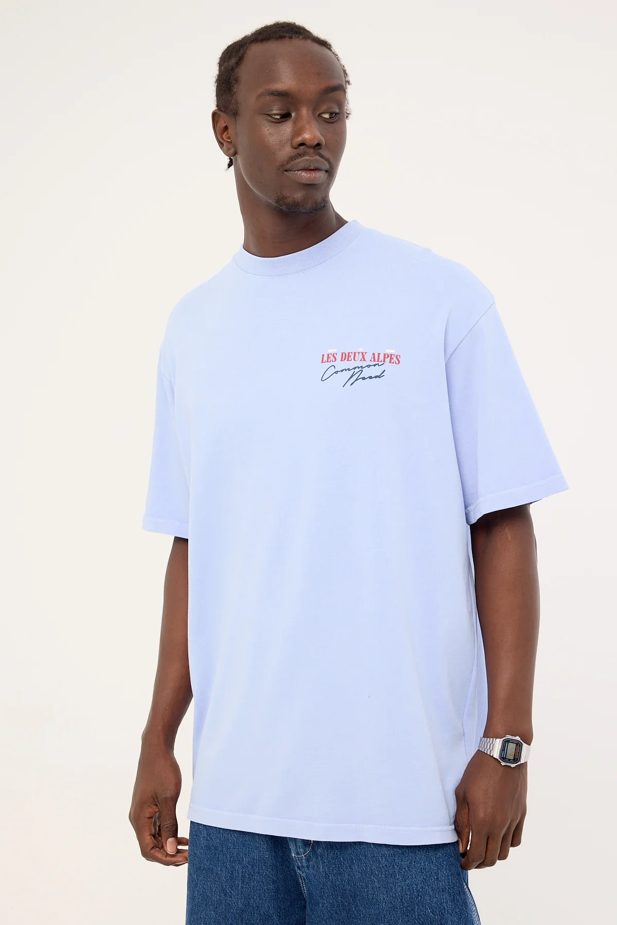 Common Need Alps Heavyweight Boxy Tee Washed Jacaranda - Image 6