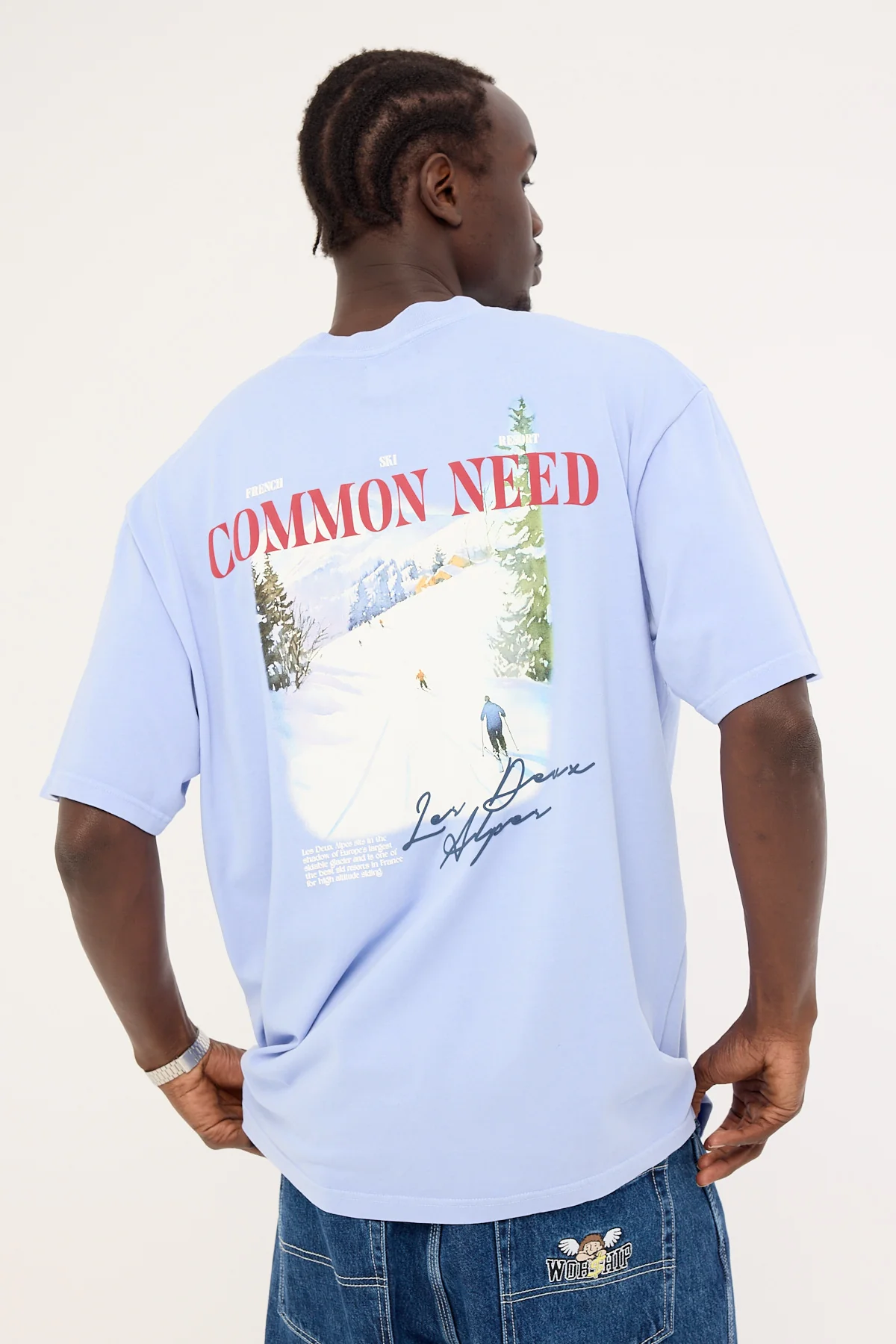 Common Need Alps Heavyweight Boxy Tee Washed Jacaranda - Image 7