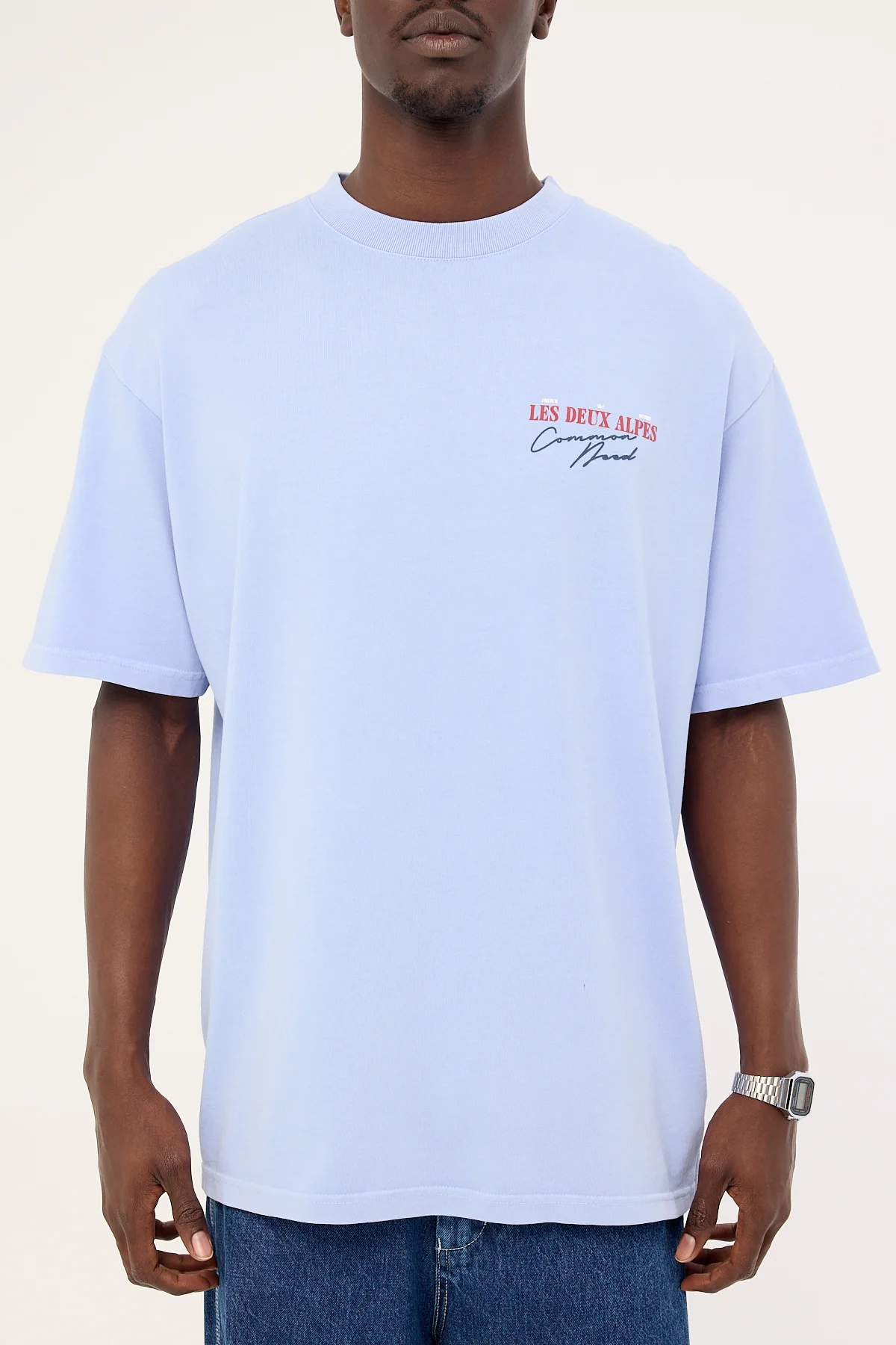 Common Need Alps Heavyweight Boxy Tee Washed Jacaranda - Image 8