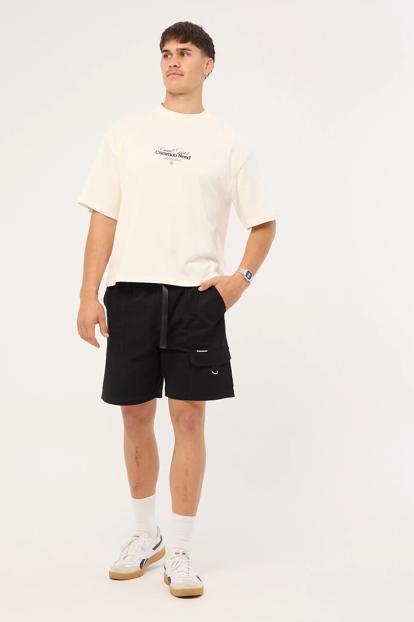 Common Need Bahamas Cropped Heavyweight Easy Tee Cloud White - Image 3