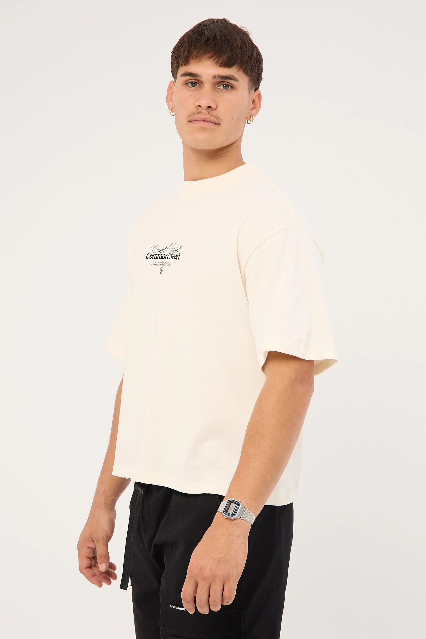 Common Need Bahamas Cropped Heavyweight Easy Tee Cloud White - Image 4