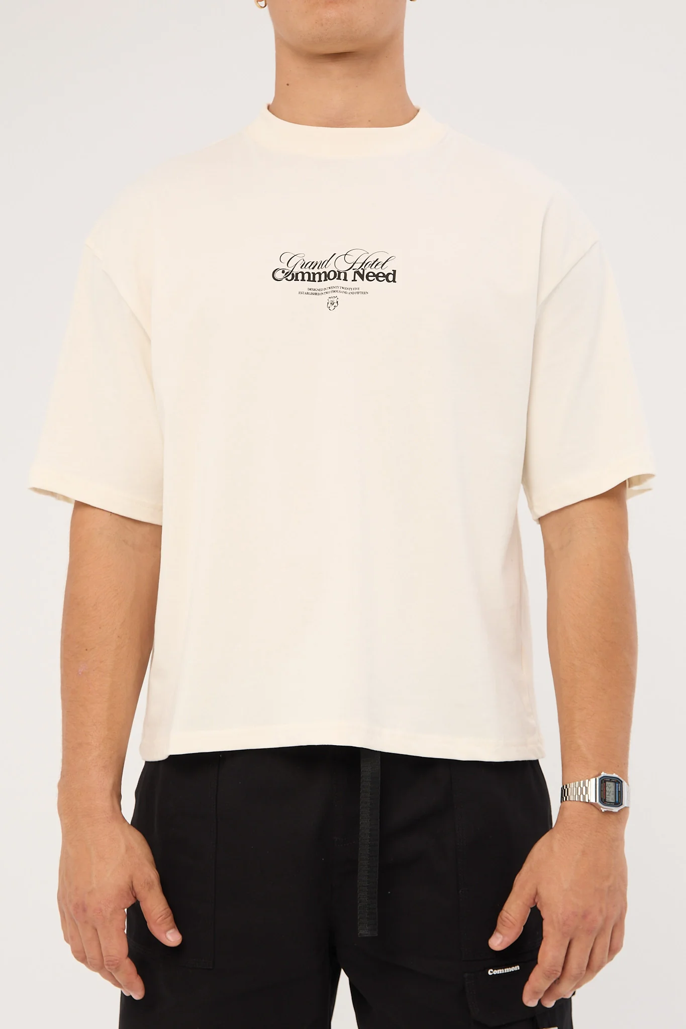 Common Need Bahamas Cropped Heavyweight Easy Tee Cloud White - Image 6