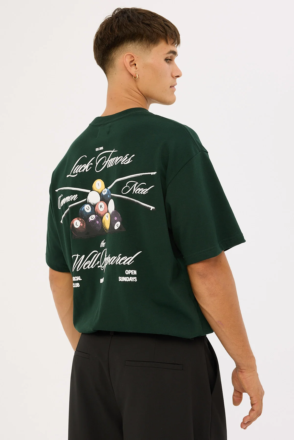 Common Need Billiards Heavyweight Boxy Tee Dark Green - Image 5