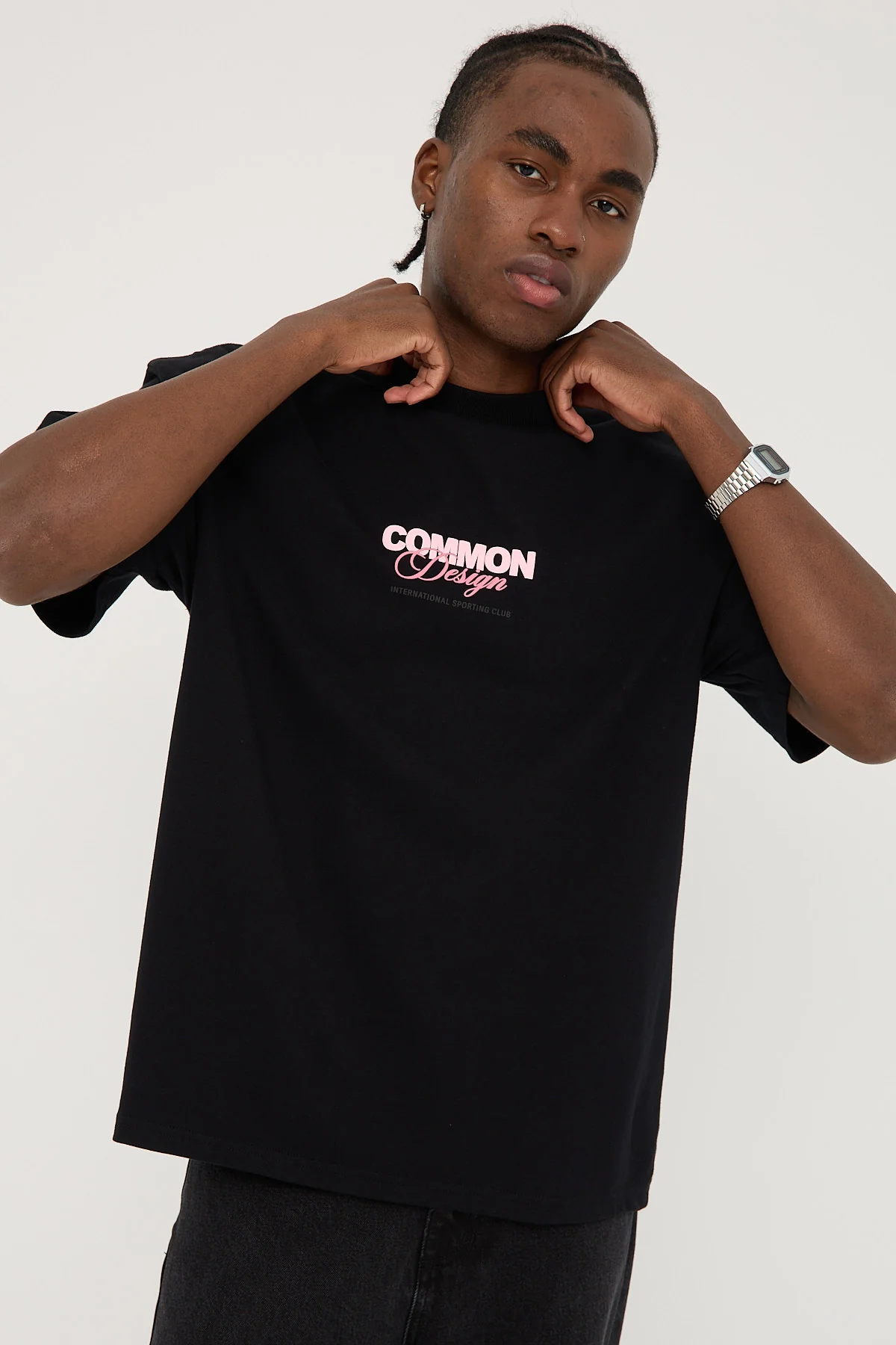 Common Need Compose Heavyweight Easy Tee Jet Black - Image 3