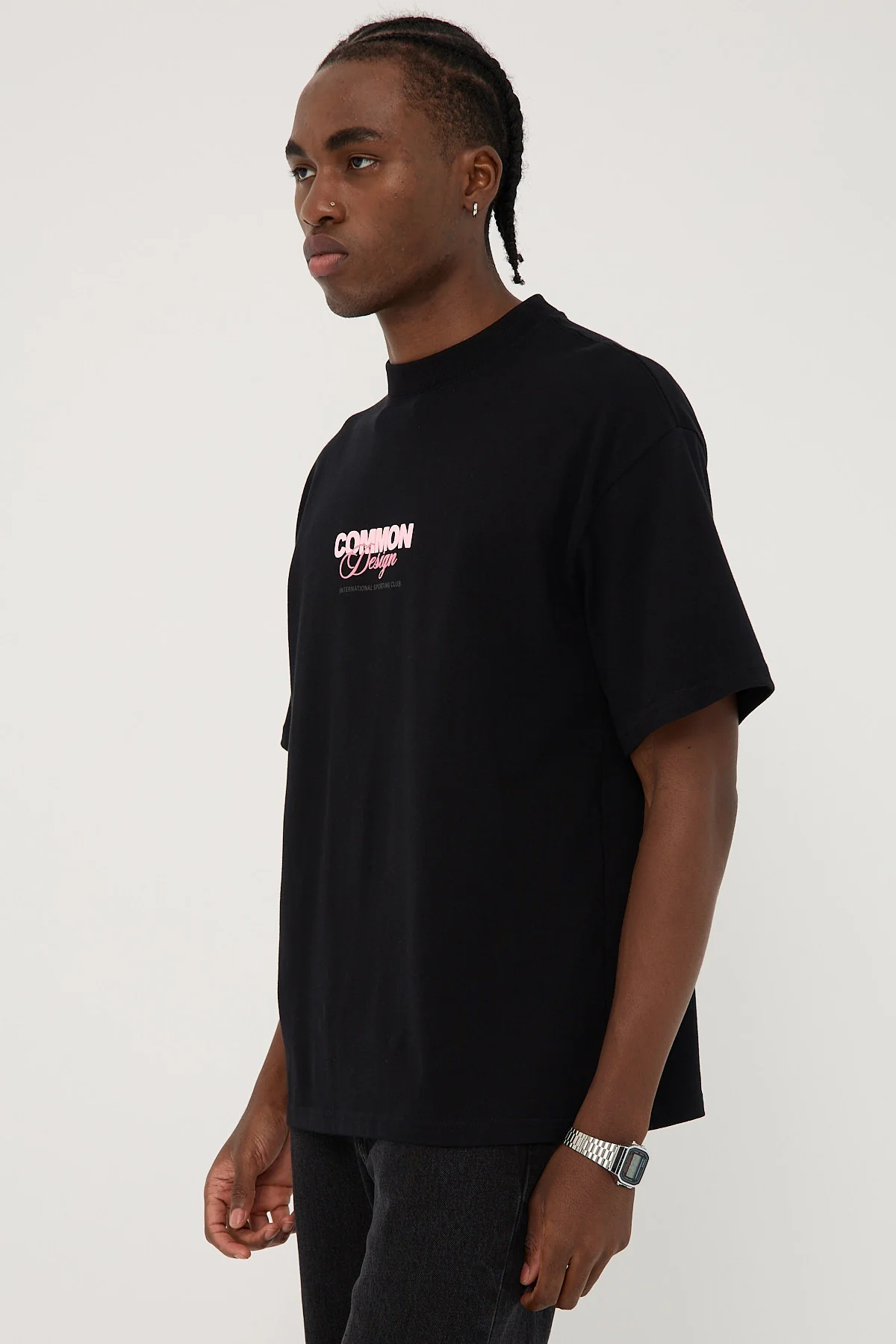 Common Need Compose Heavyweight Easy Tee Jet Black - Image 4