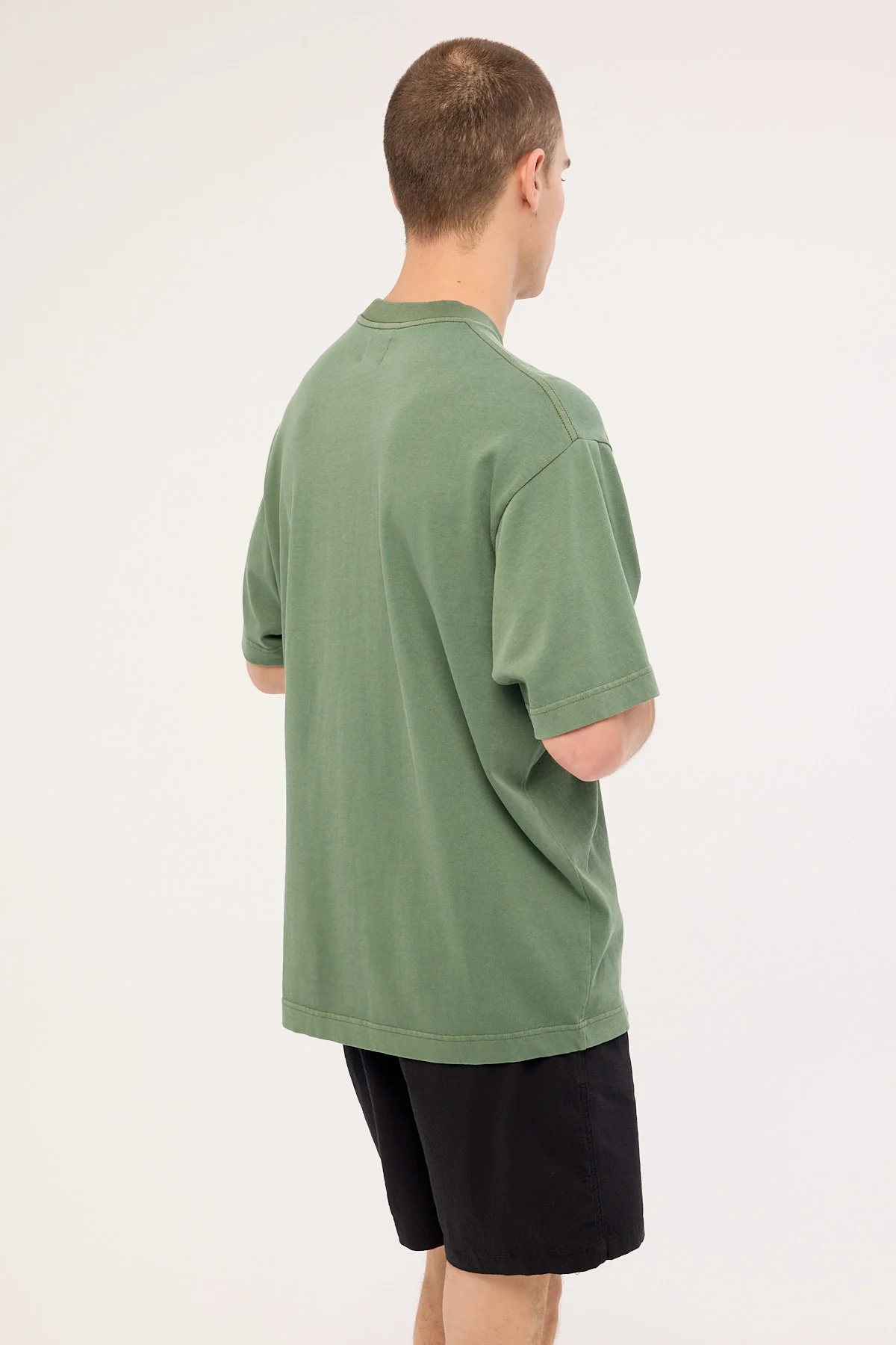 Common Need Depth Heavyweight Boxy Tee Washed Green - Image 5