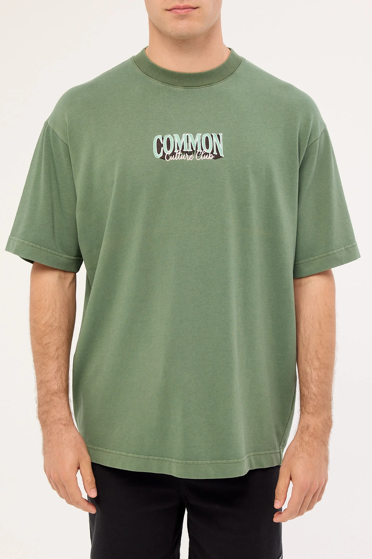 Common Need Depth Heavyweight Boxy Tee Washed Green - Image 6