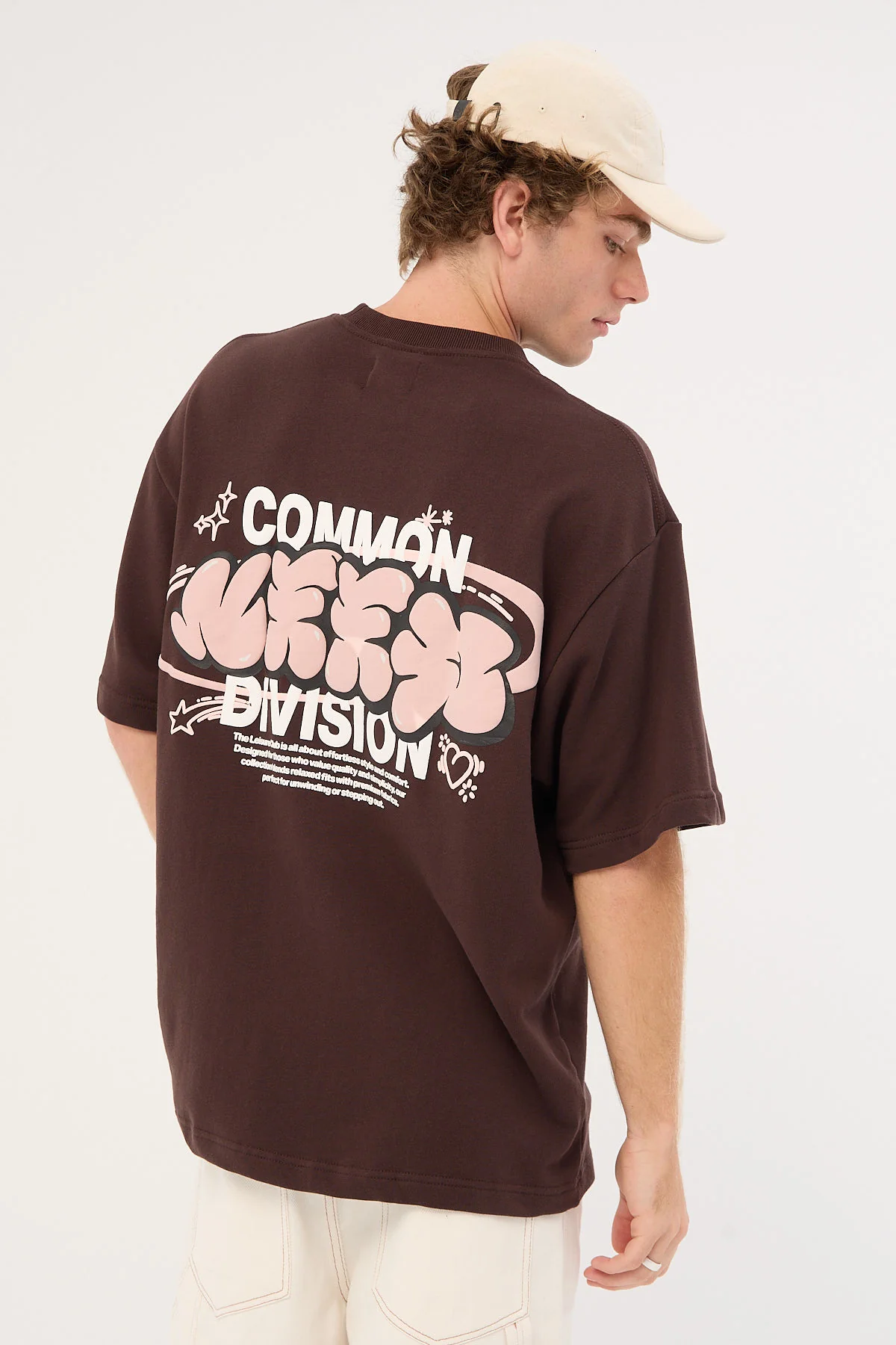 Common Need Division Loopback Boxy Tee Coffee Brown - Image 8
