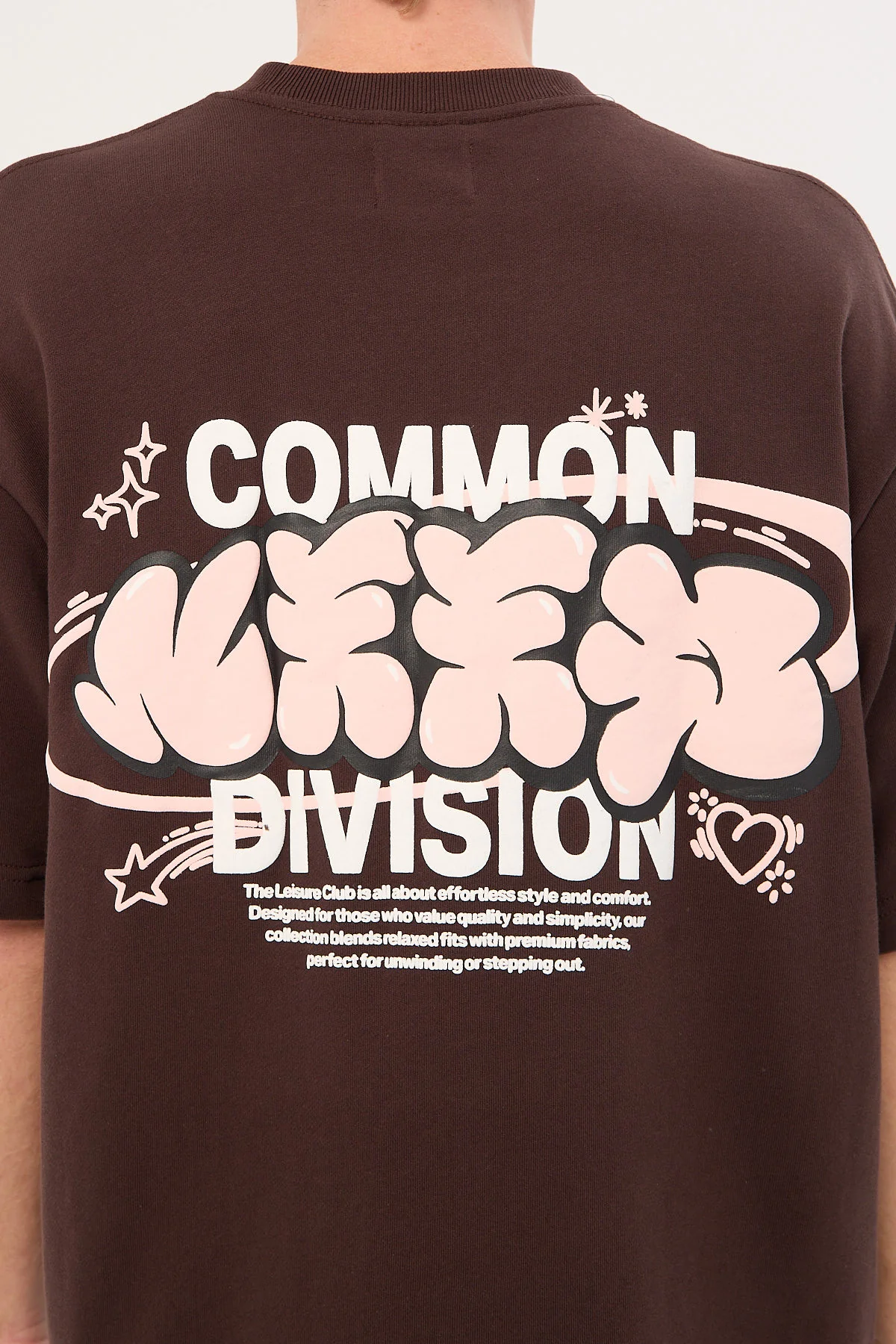 Common Need Division Loopback Boxy Tee Coffee Brown - Image 9