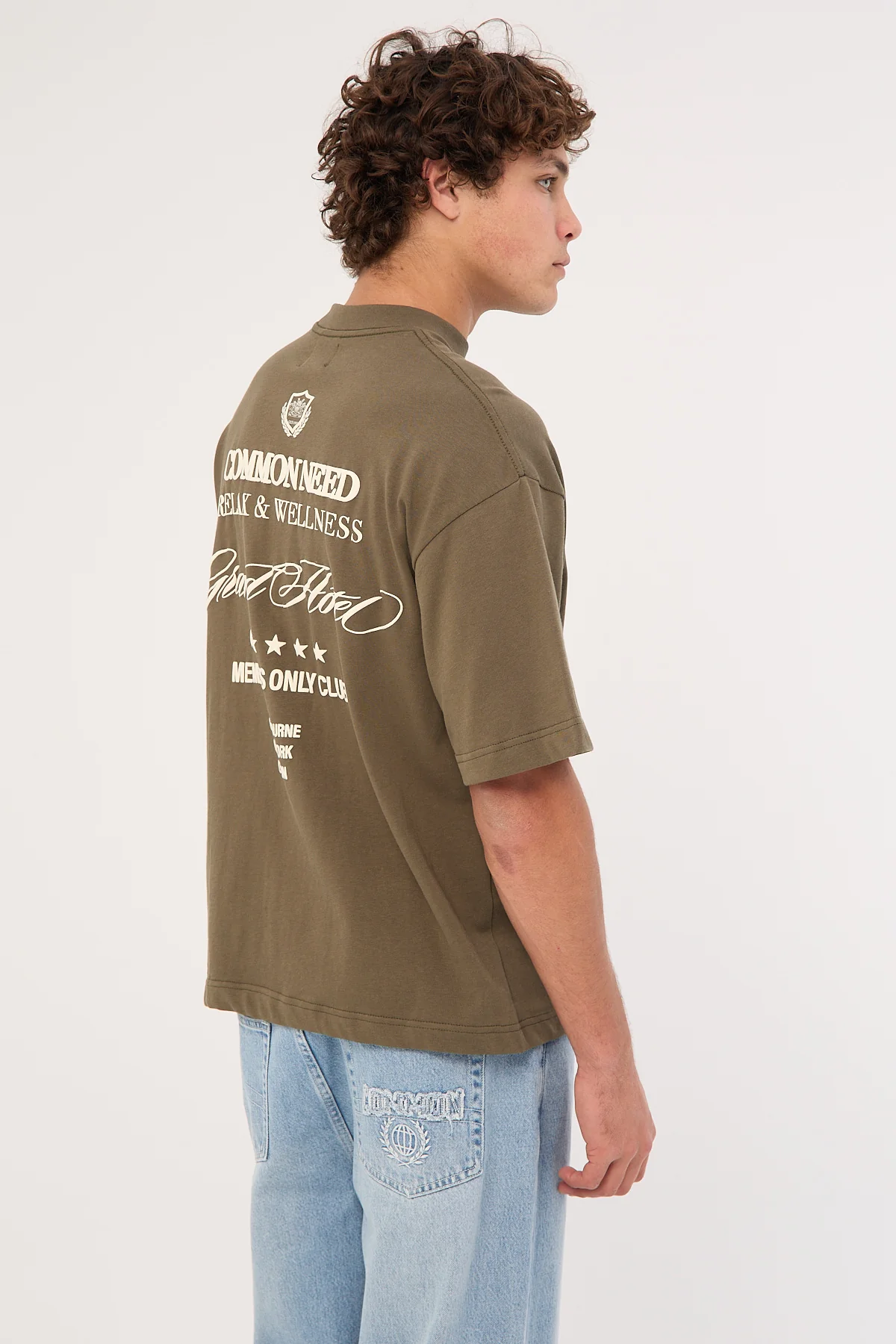 Common Need Hotel Heavyweight Easy Tee Deep Olive - Image 5