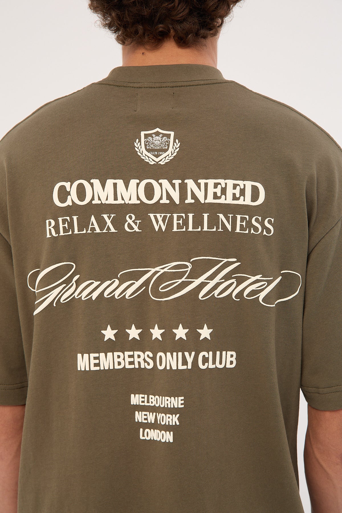 Common Need Hotel Heavyweight Easy Tee Deep Olive - Image 6