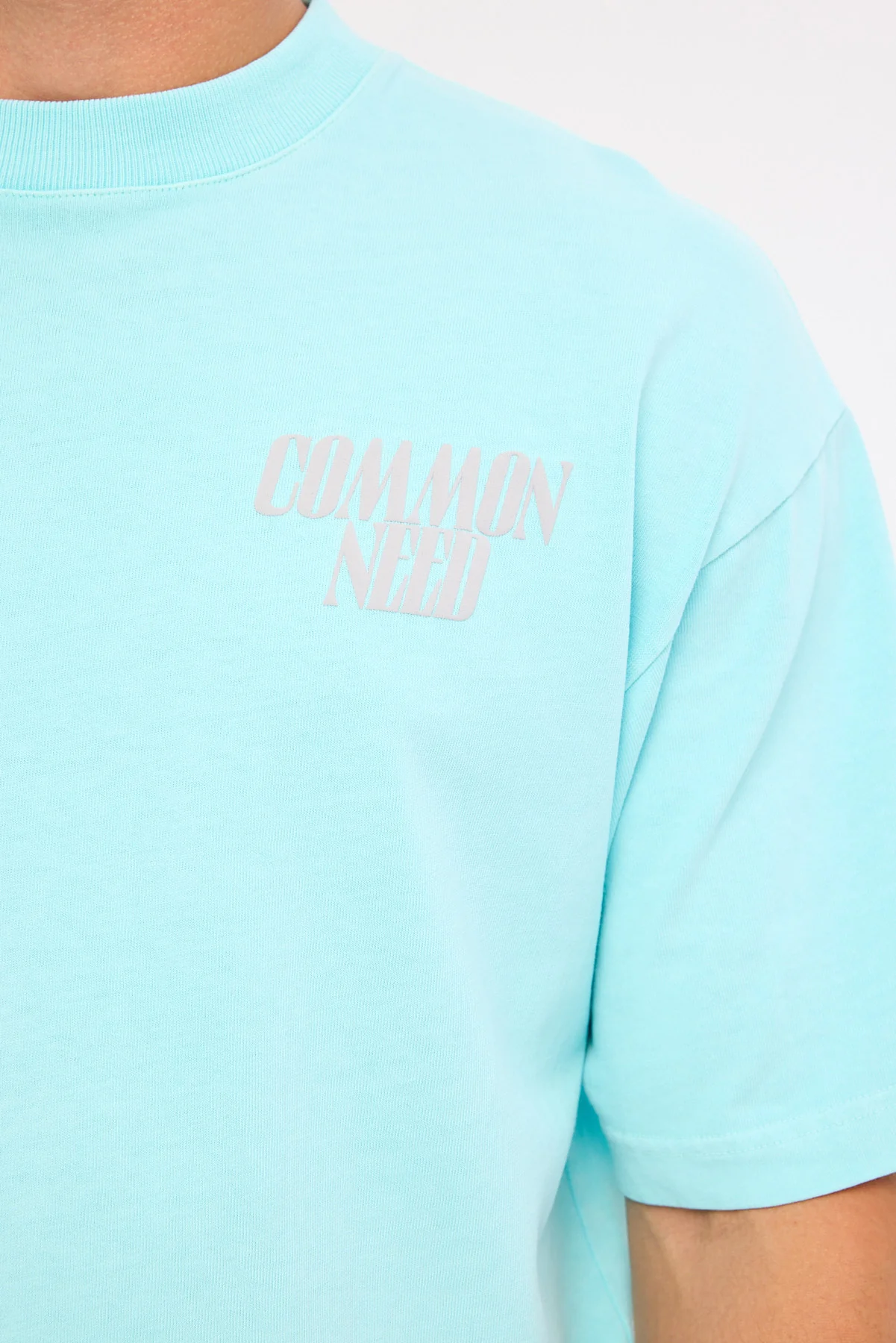 Common Need Layover Heavyweight Easy Tee Aqua - Image 6