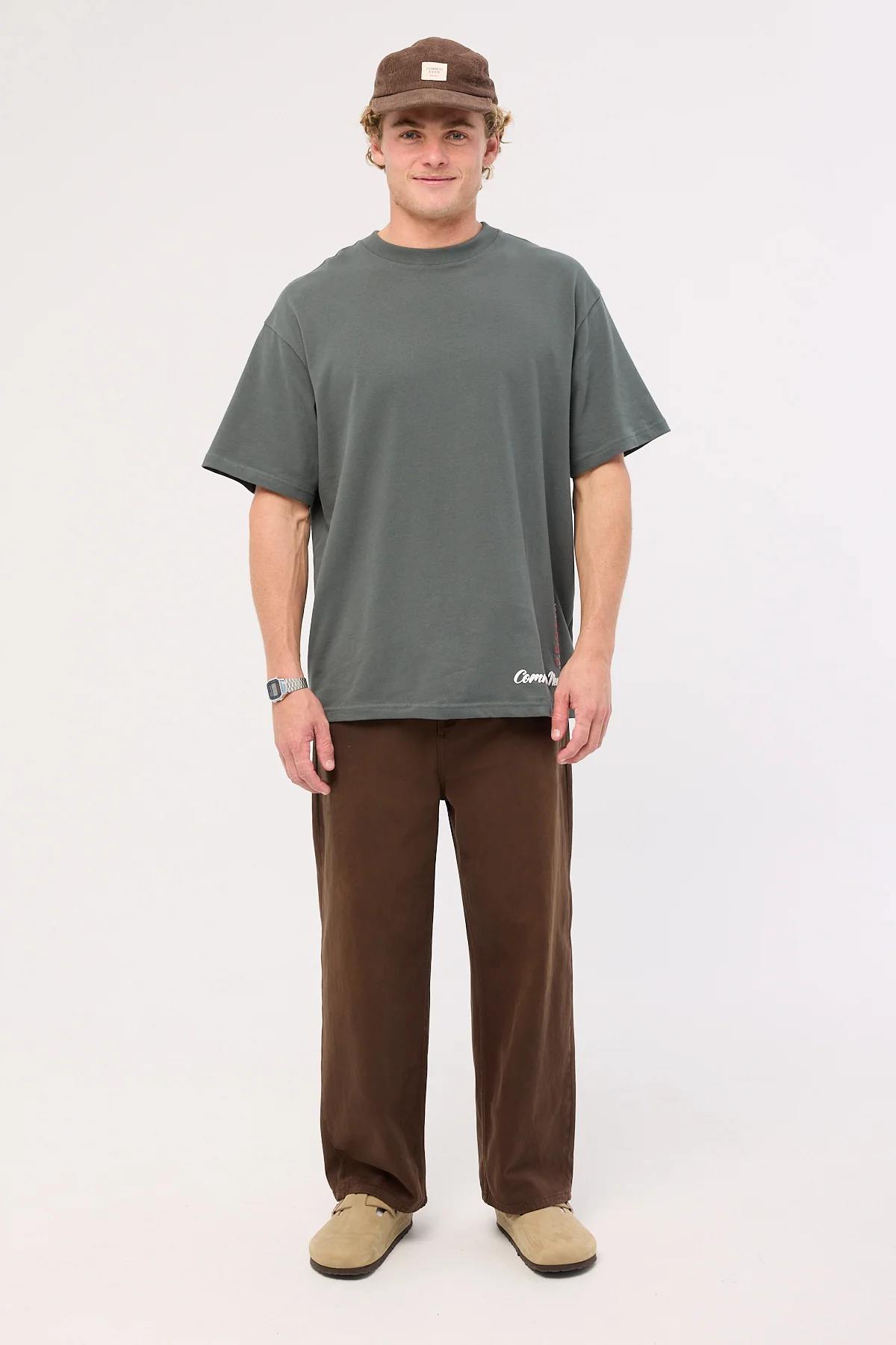 Common Need Mountains Heavyweight Boxy Tee Moss - Image 3