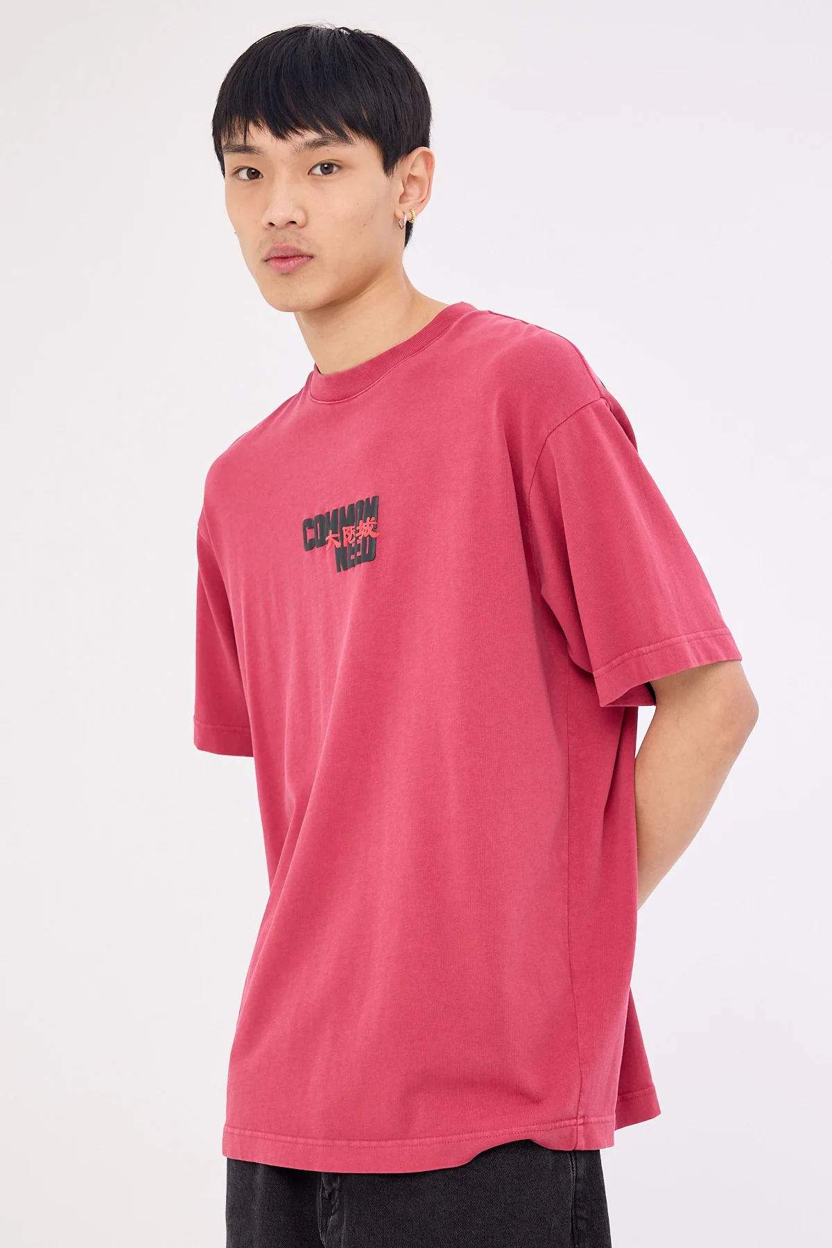 Common Need Osaka Heavyweight Boxy Tee Washed Berry - Image 4