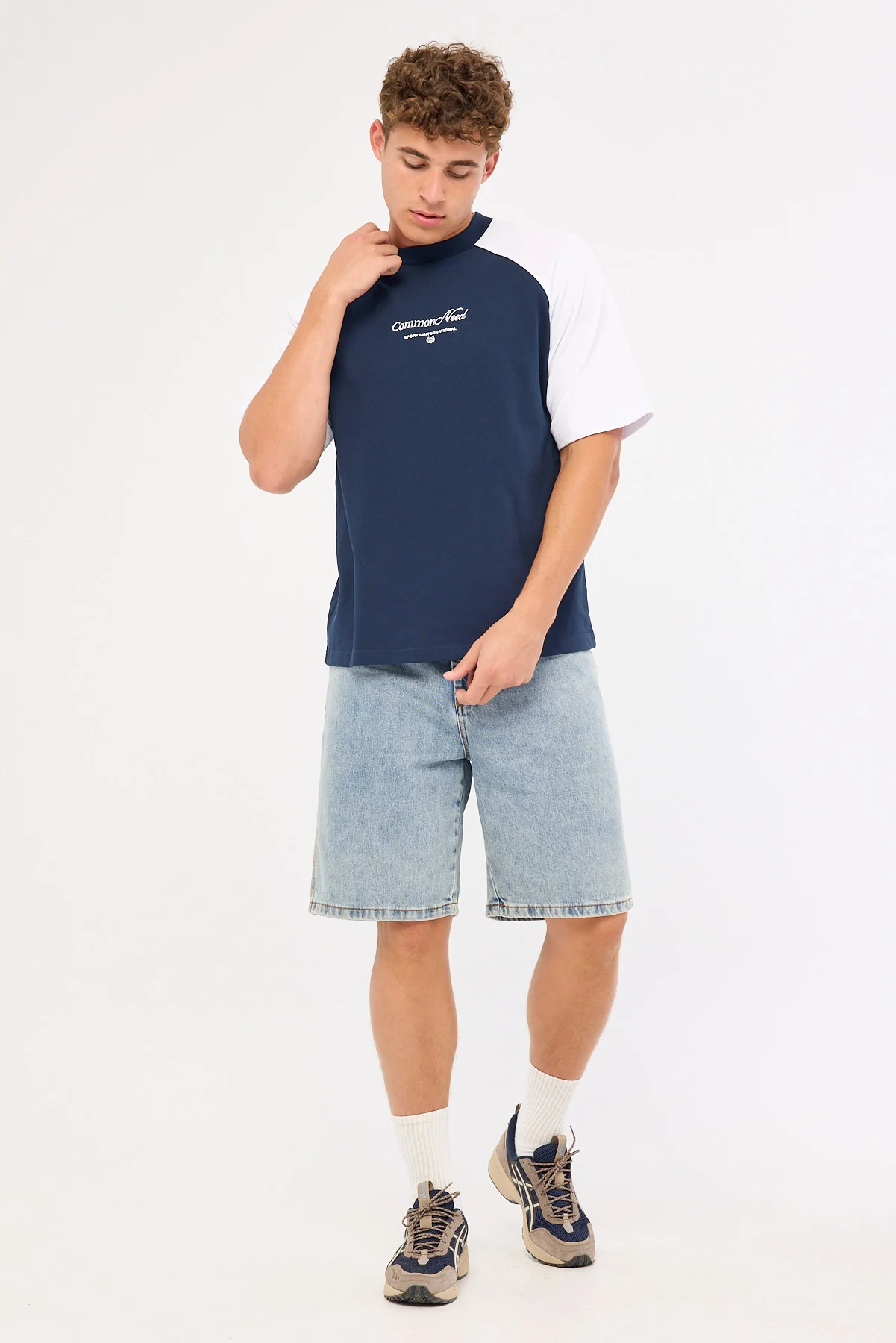 Common Need Pledge Raglan Heavyweight Easy Tee Navy - Image 3