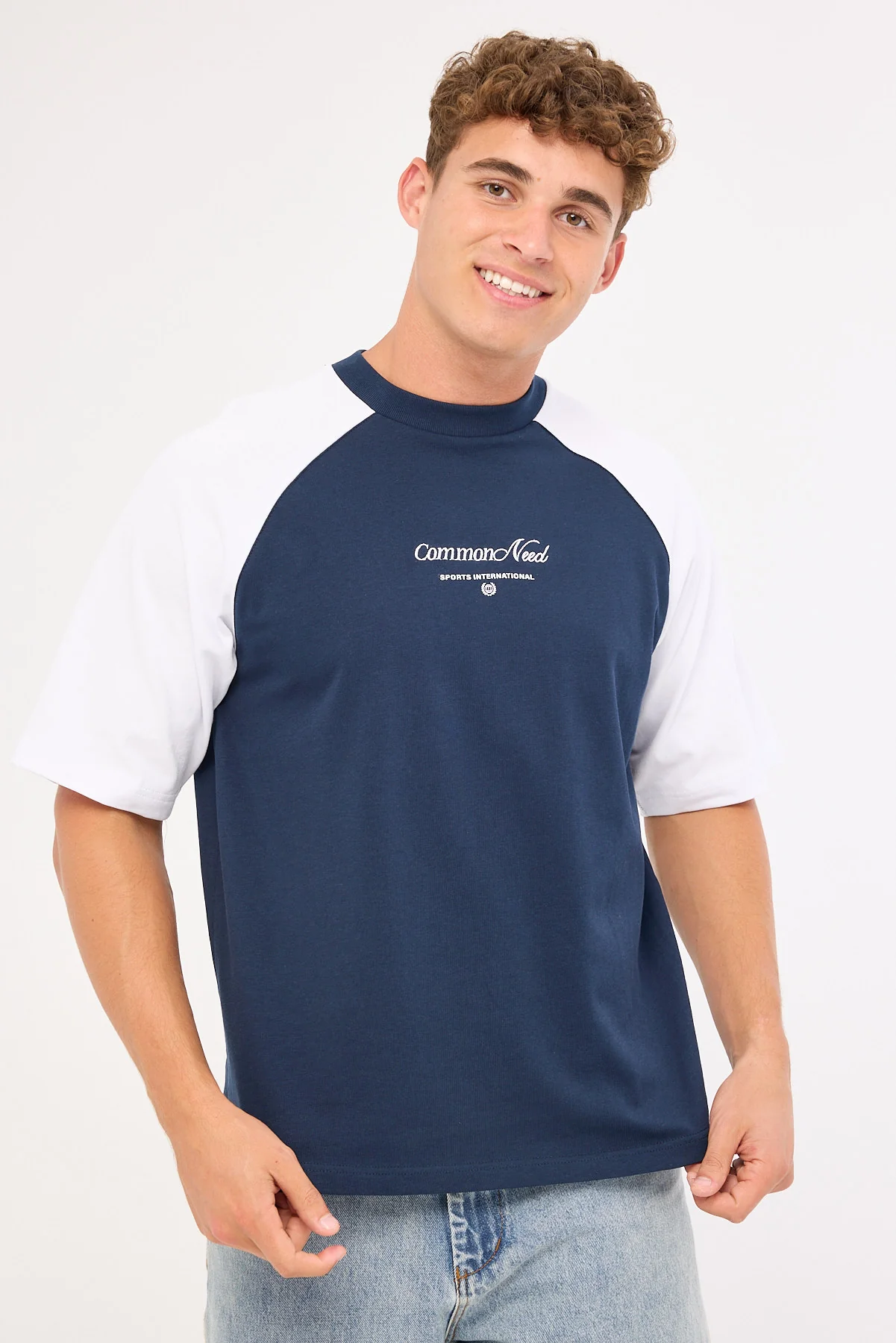 Common Need Pledge Raglan Heavyweight Easy Tee Navy - Image 4