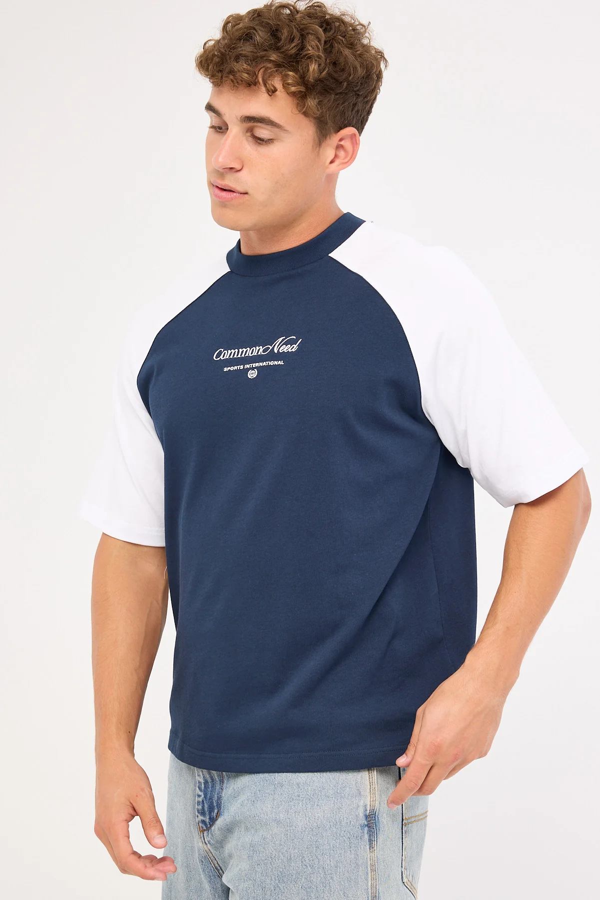 Common Need Pledge Raglan Heavyweight Easy Tee Navy - Image 5
