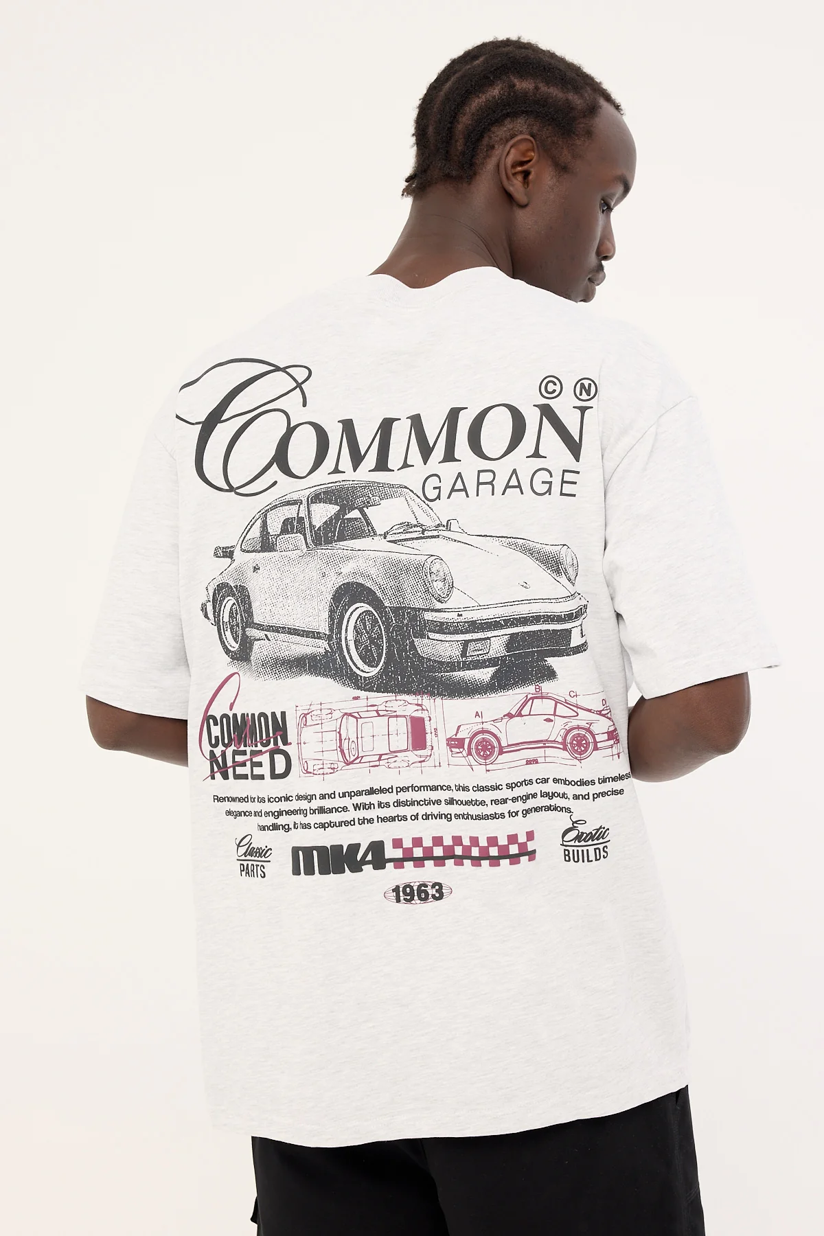 Common Need Redline Heavyweight Boxy Tee Snow Marle - Image 6
