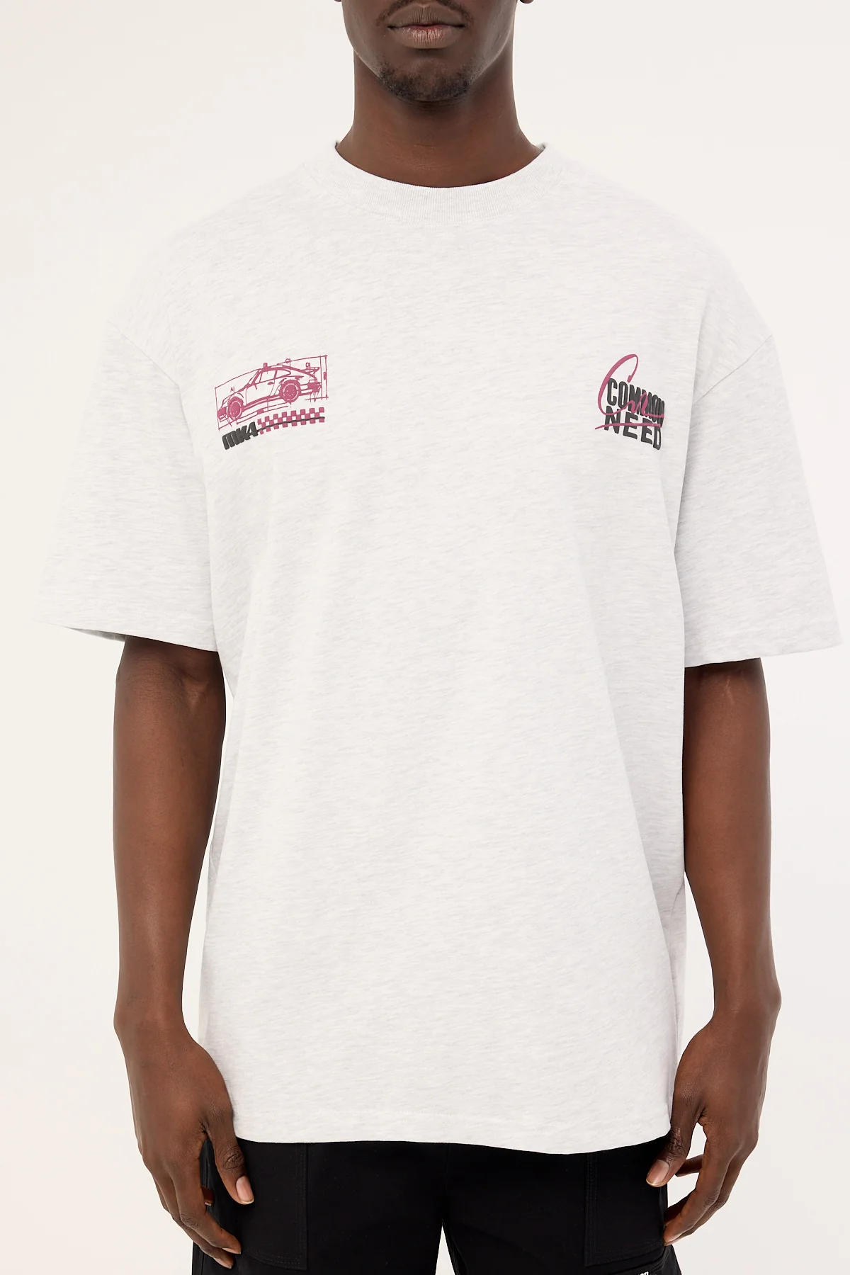 Common Need Redline Heavyweight Boxy Tee Snow Marle - Image 7