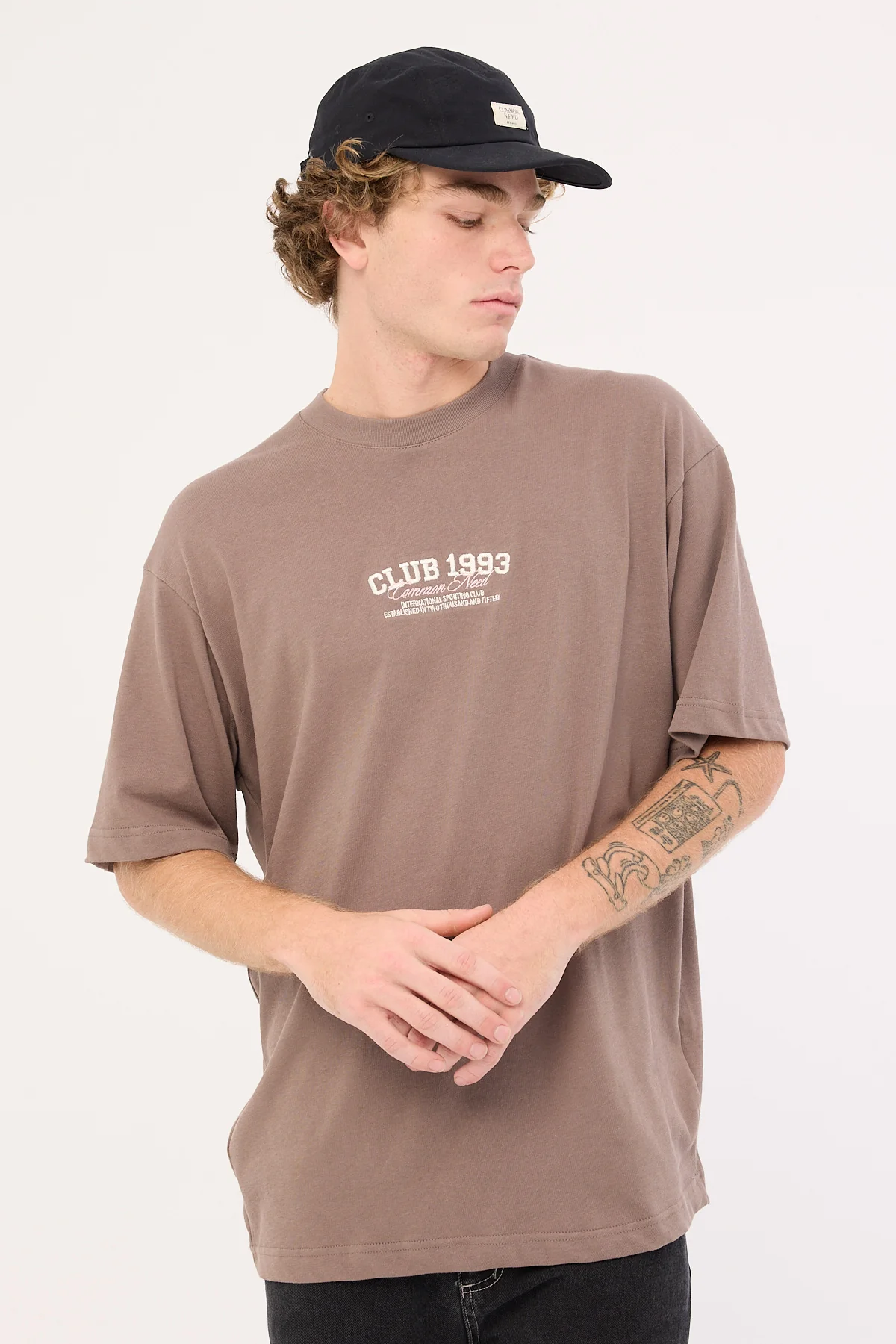 Common Need Renowned Heavyweight Boxy Tee Taupe - Image 3
