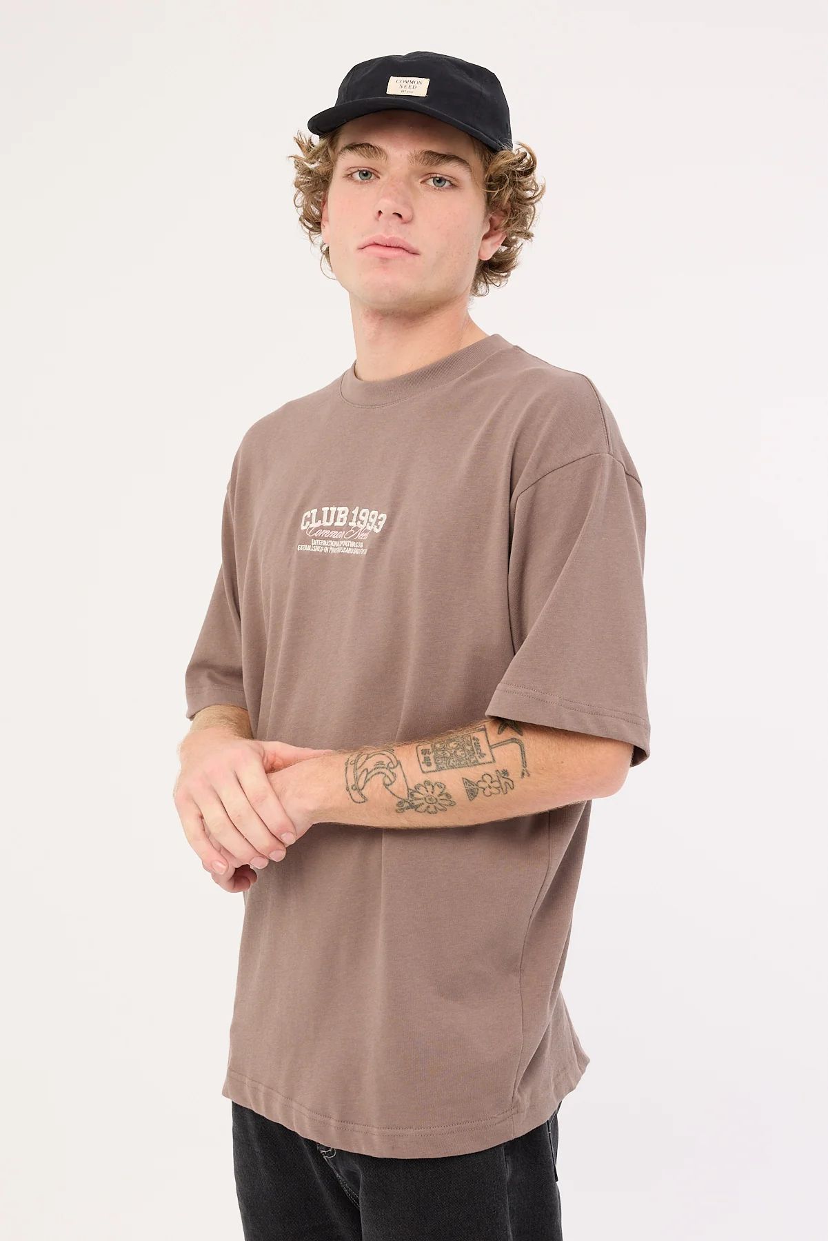 Common Need Renowned Heavyweight Boxy Tee Taupe - Image 5