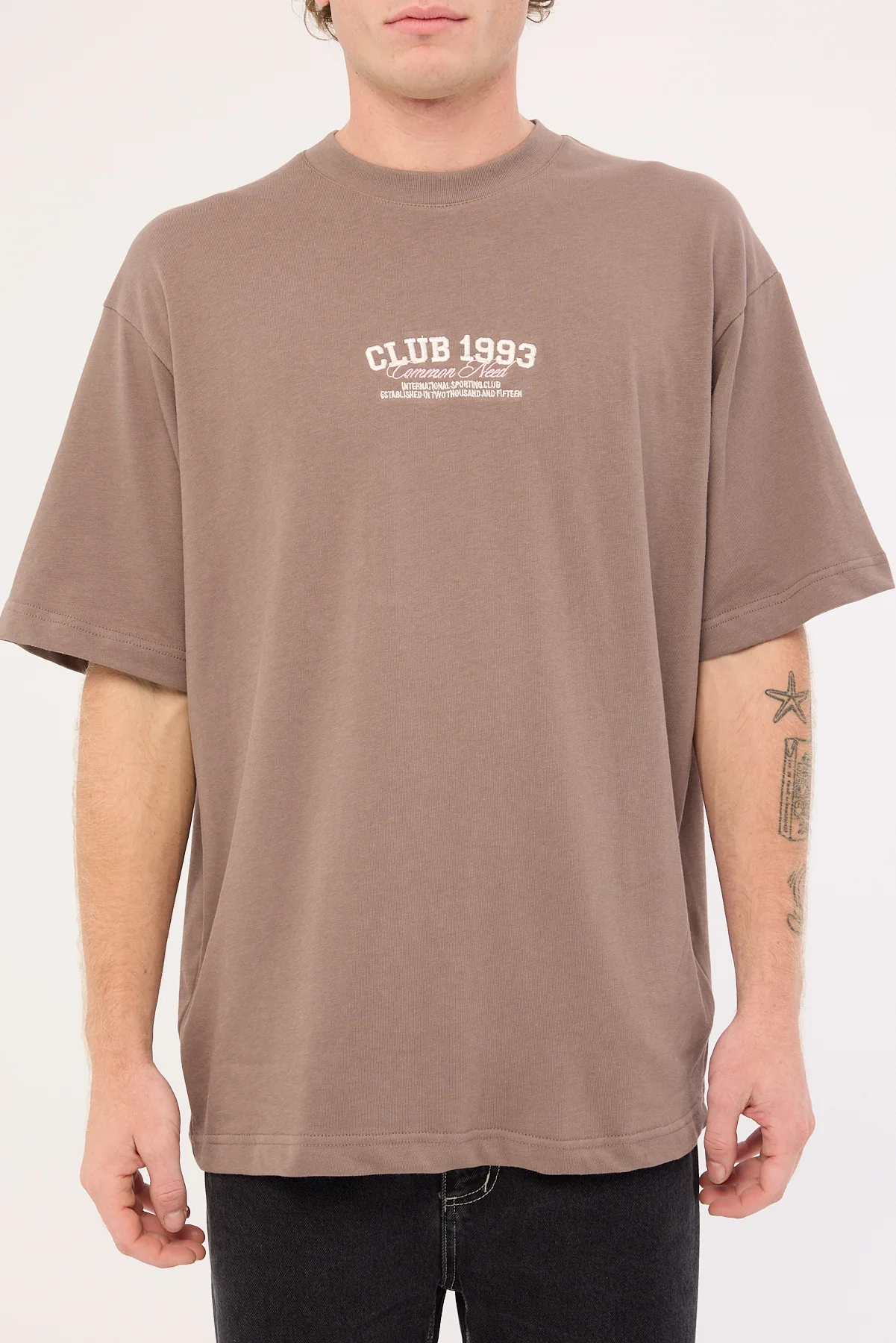 Common Need Renowned Heavyweight Boxy Tee Taupe - Image 8