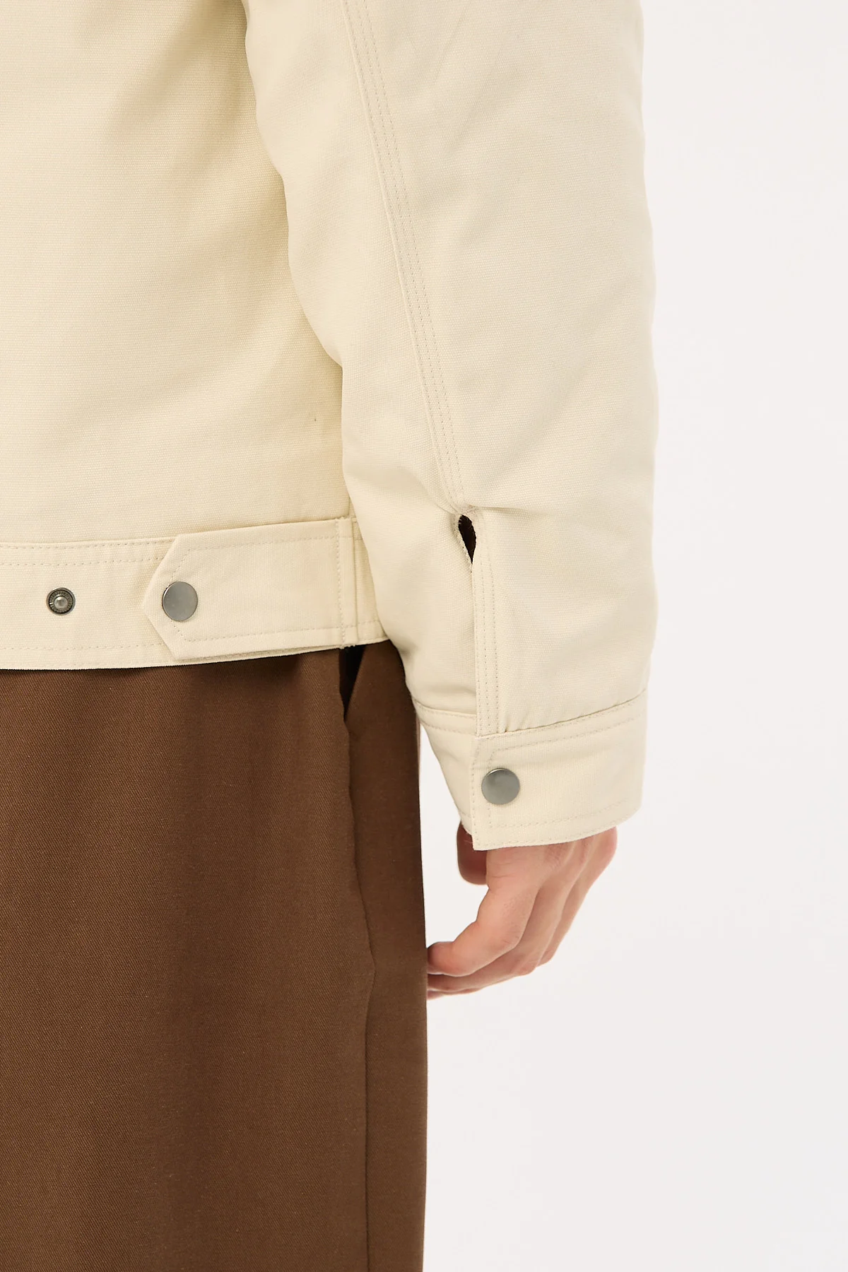 Common Need Ridgeway Harrington Jacket Off White/Brown - Image 5