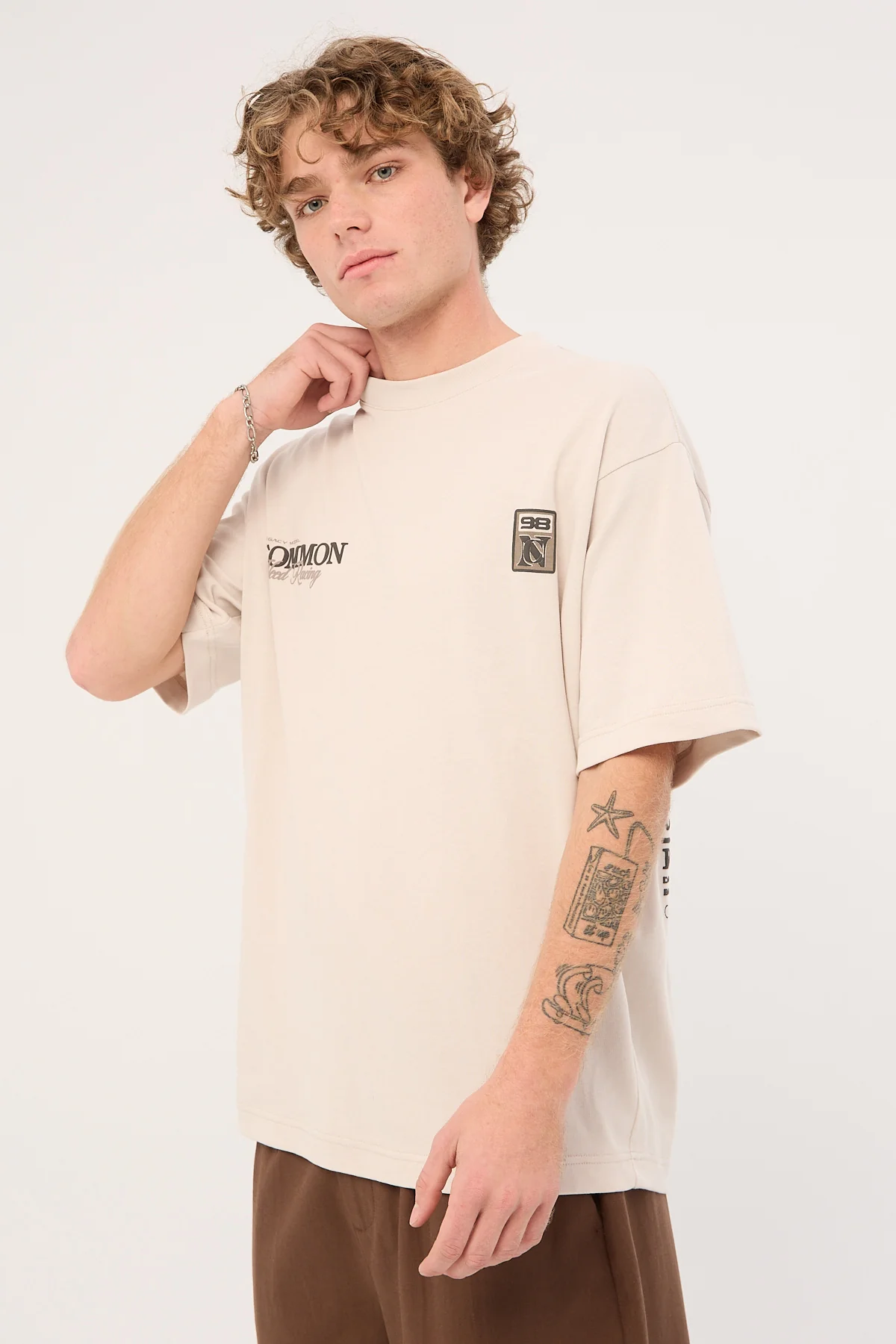 Common Need Roller Heavyweight Boxy Tee Salt White - Image 5