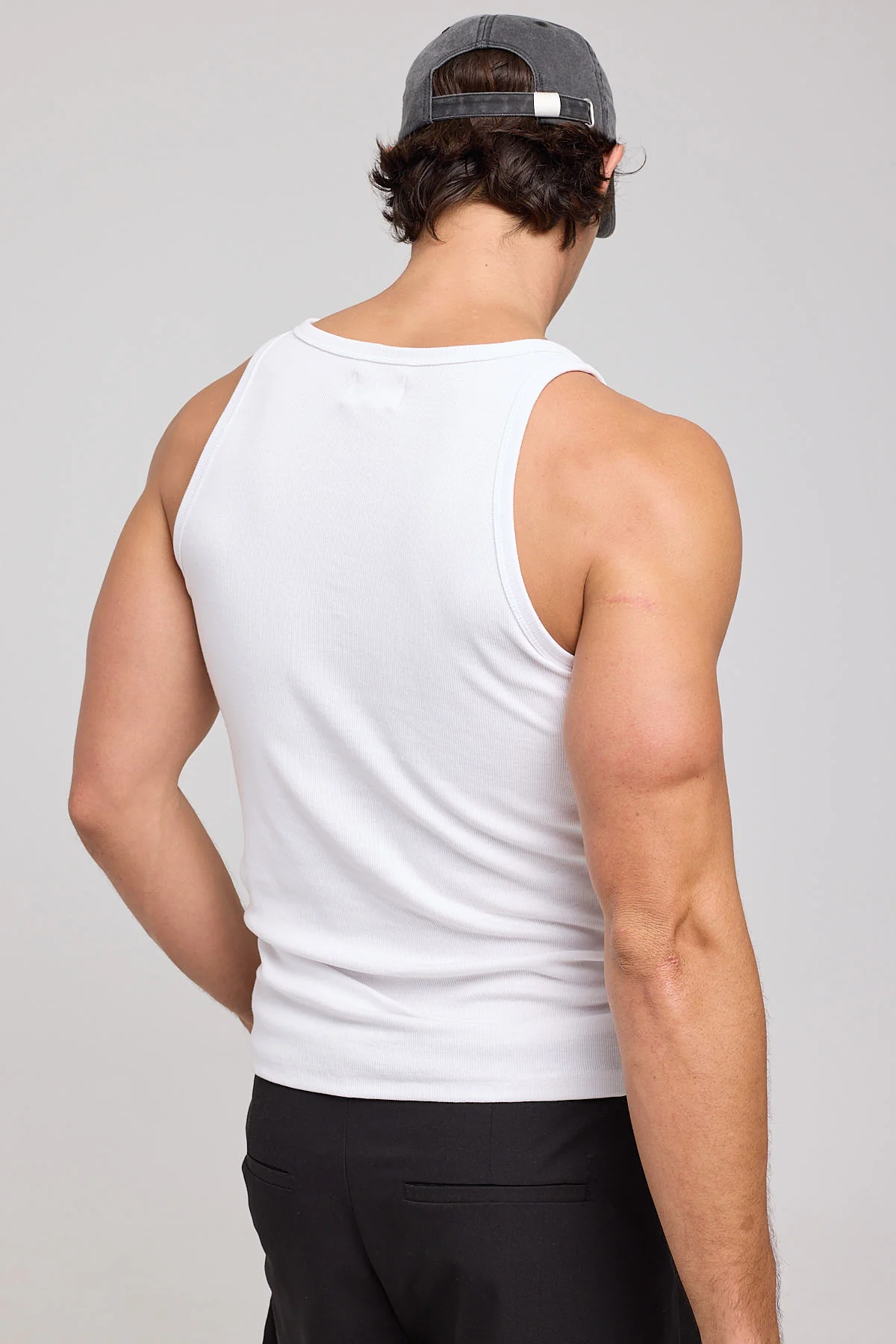 Common Need Square Neck Singlet Tank White - Image 4