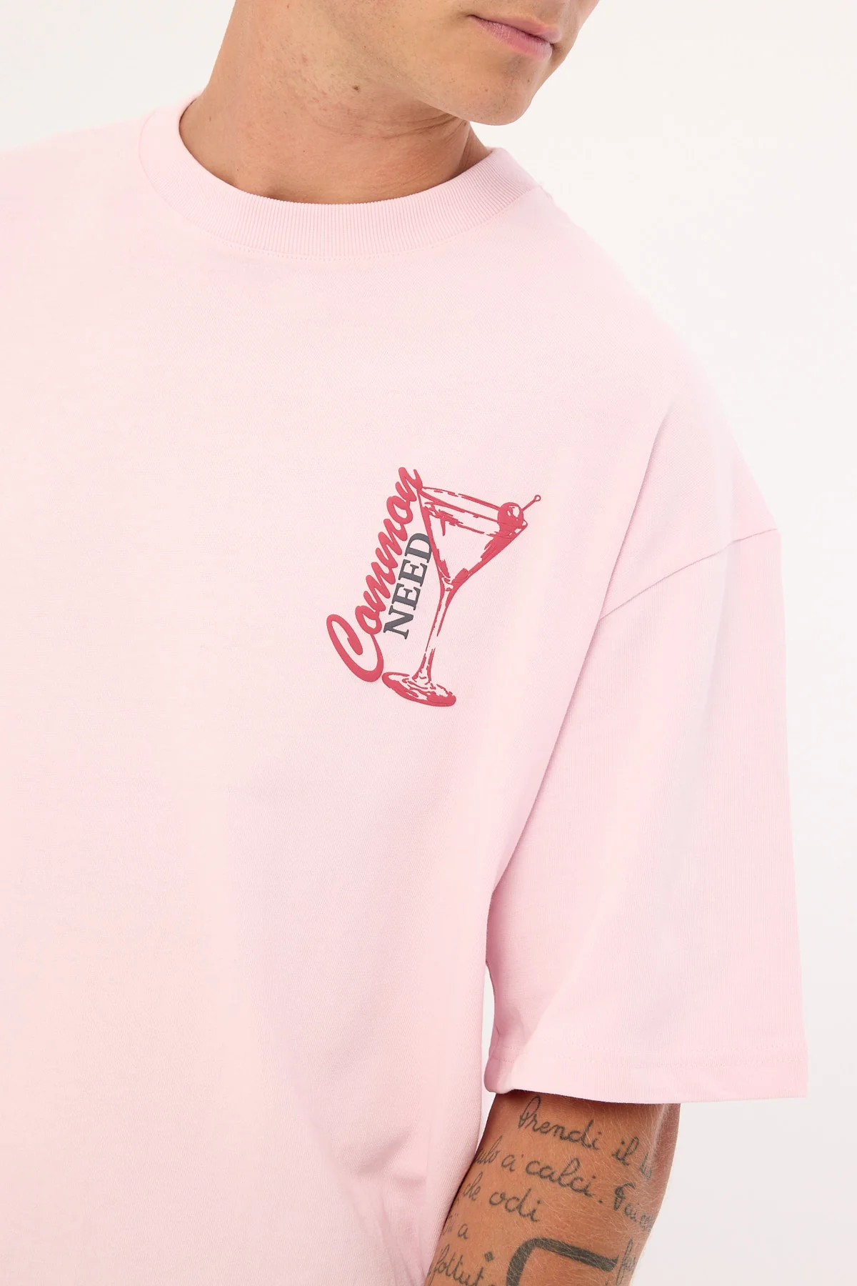 Common Need Stirred Heavyweight Easy Tee Floss Pink - Image 4
