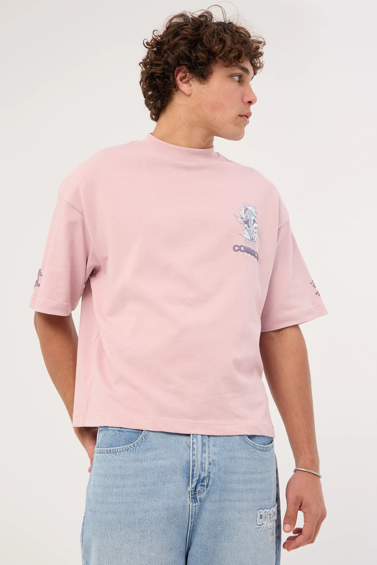Common Need Sumi Cropped Heavyweight Easy Tee Purple Haze - Image 5