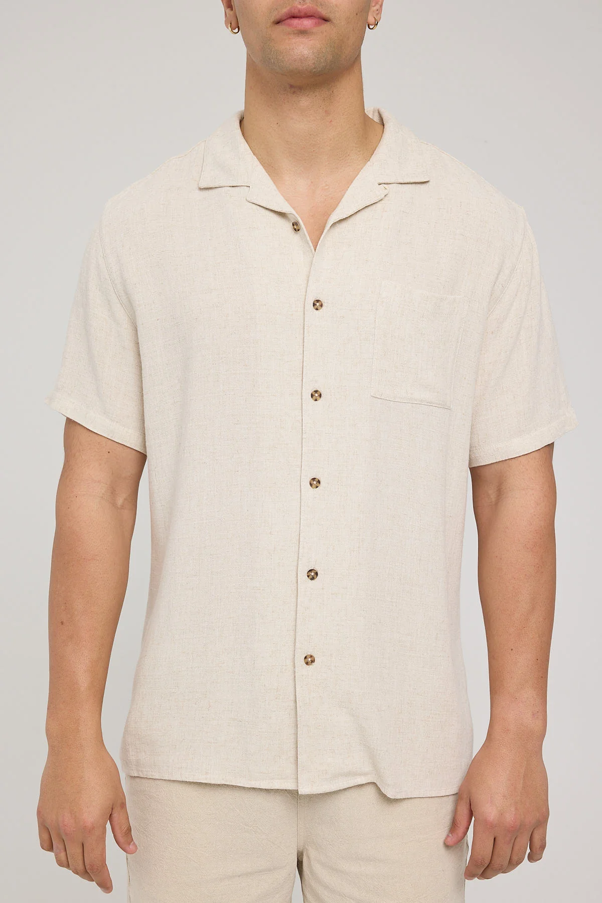 Common Need Truth Resort Collar Shirt Oatmeal - Image 7