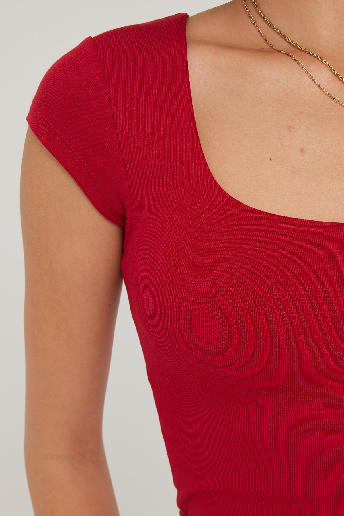 L&t Cap Sleeve Scoop T-shirt Berry - Image 5