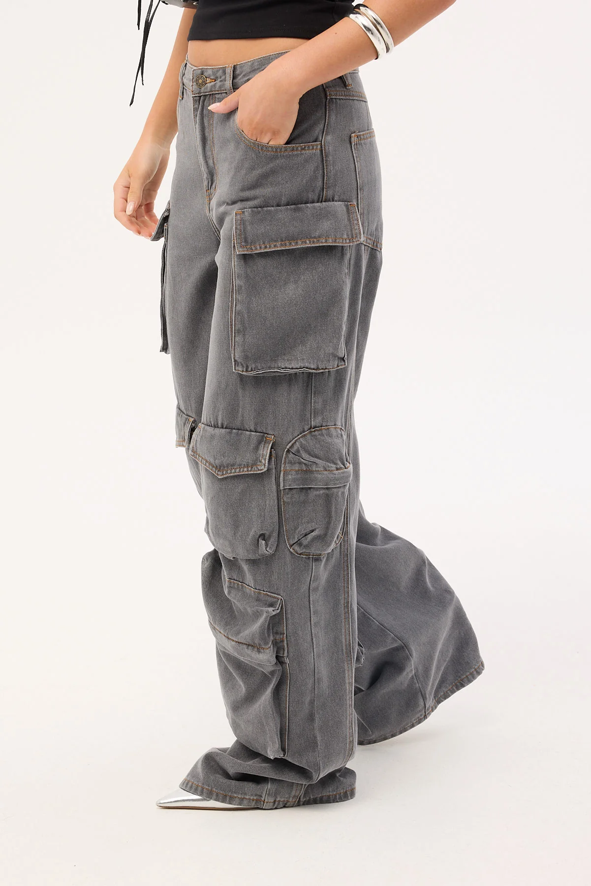 Lioness Smokeshow Jean Washed Grey - Image 4