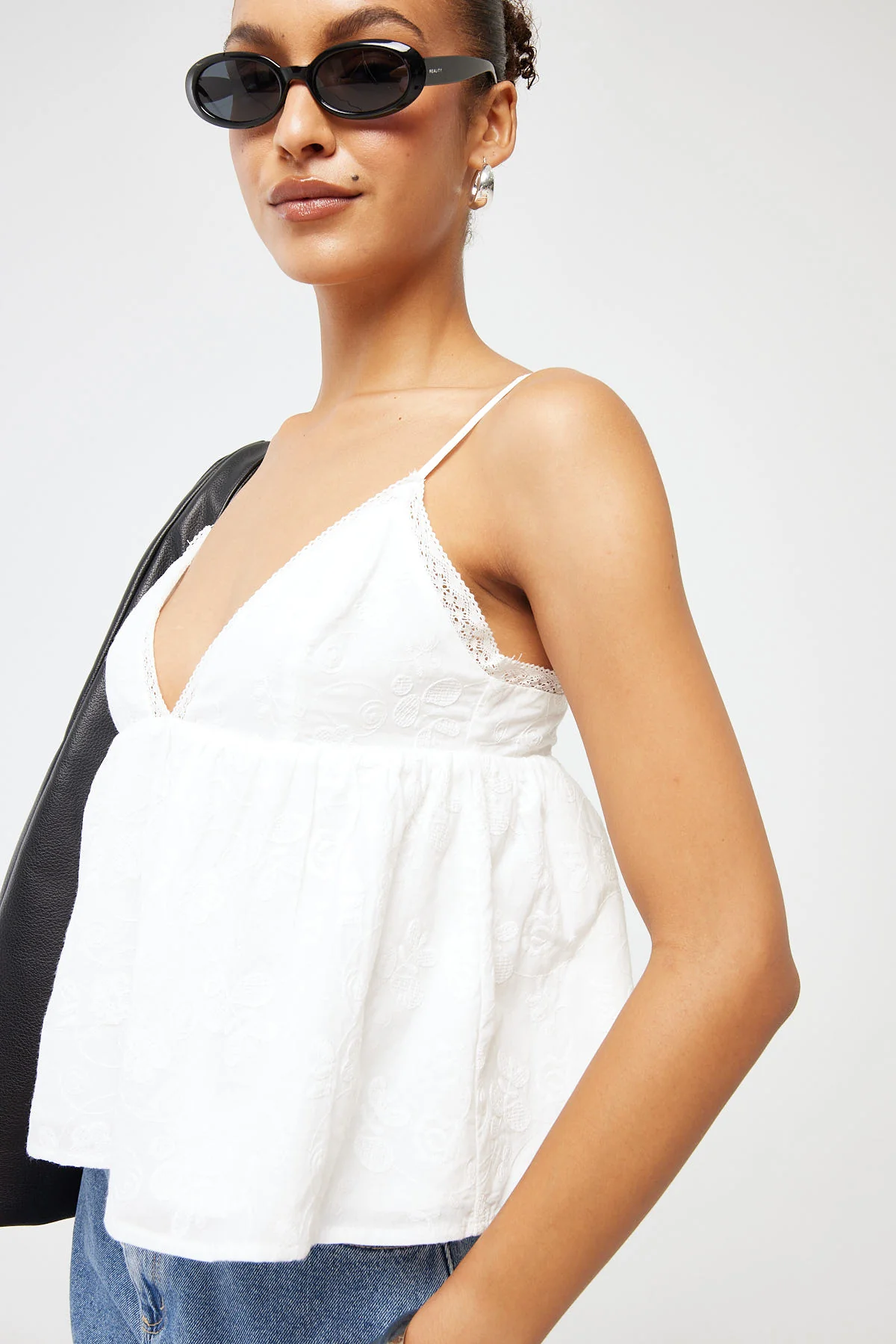 Luck & Trouble Eloise Broderie Top White - Image 3