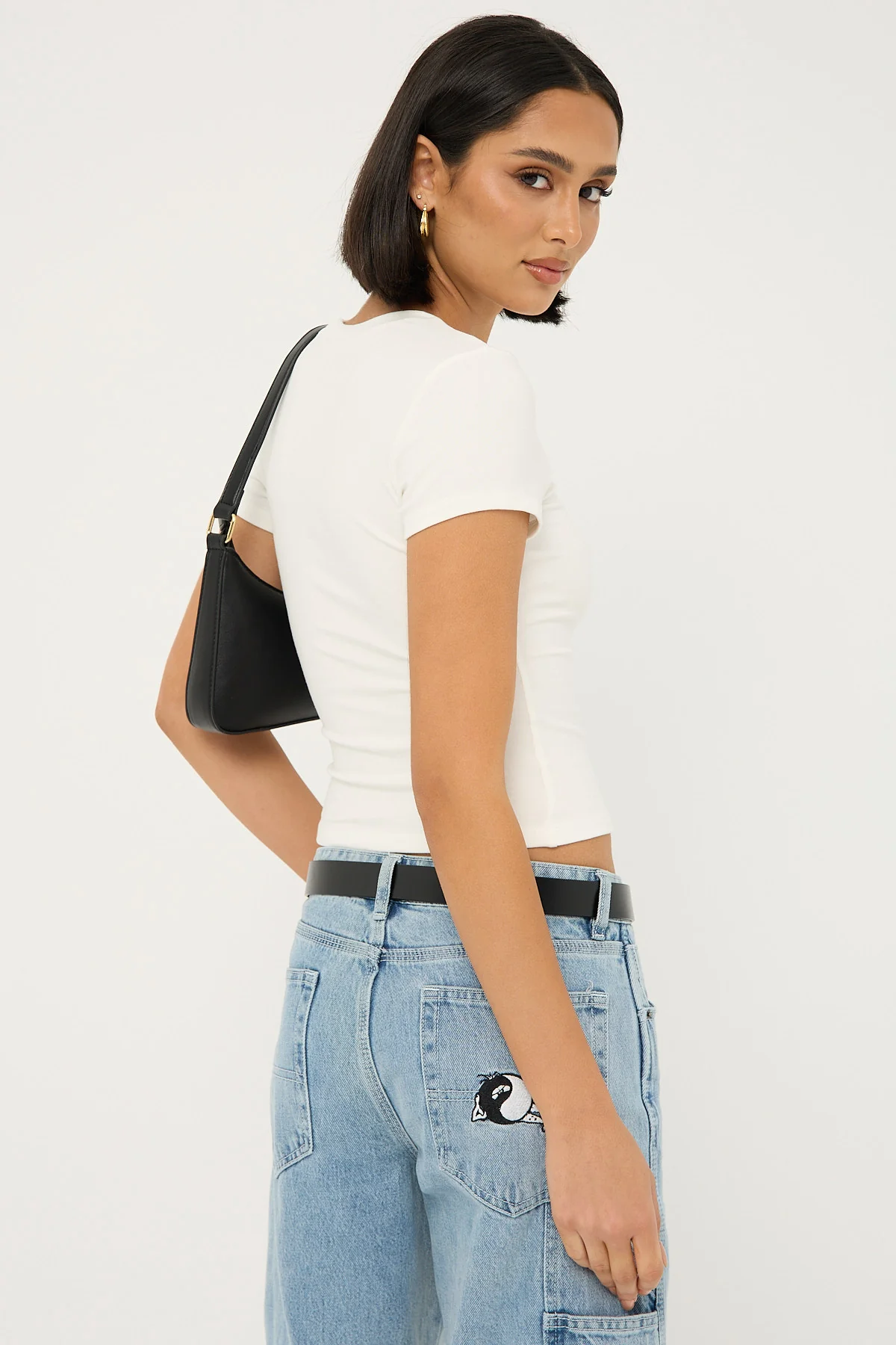 Perfect Stranger Cap Sleeve Tee White - Image 5