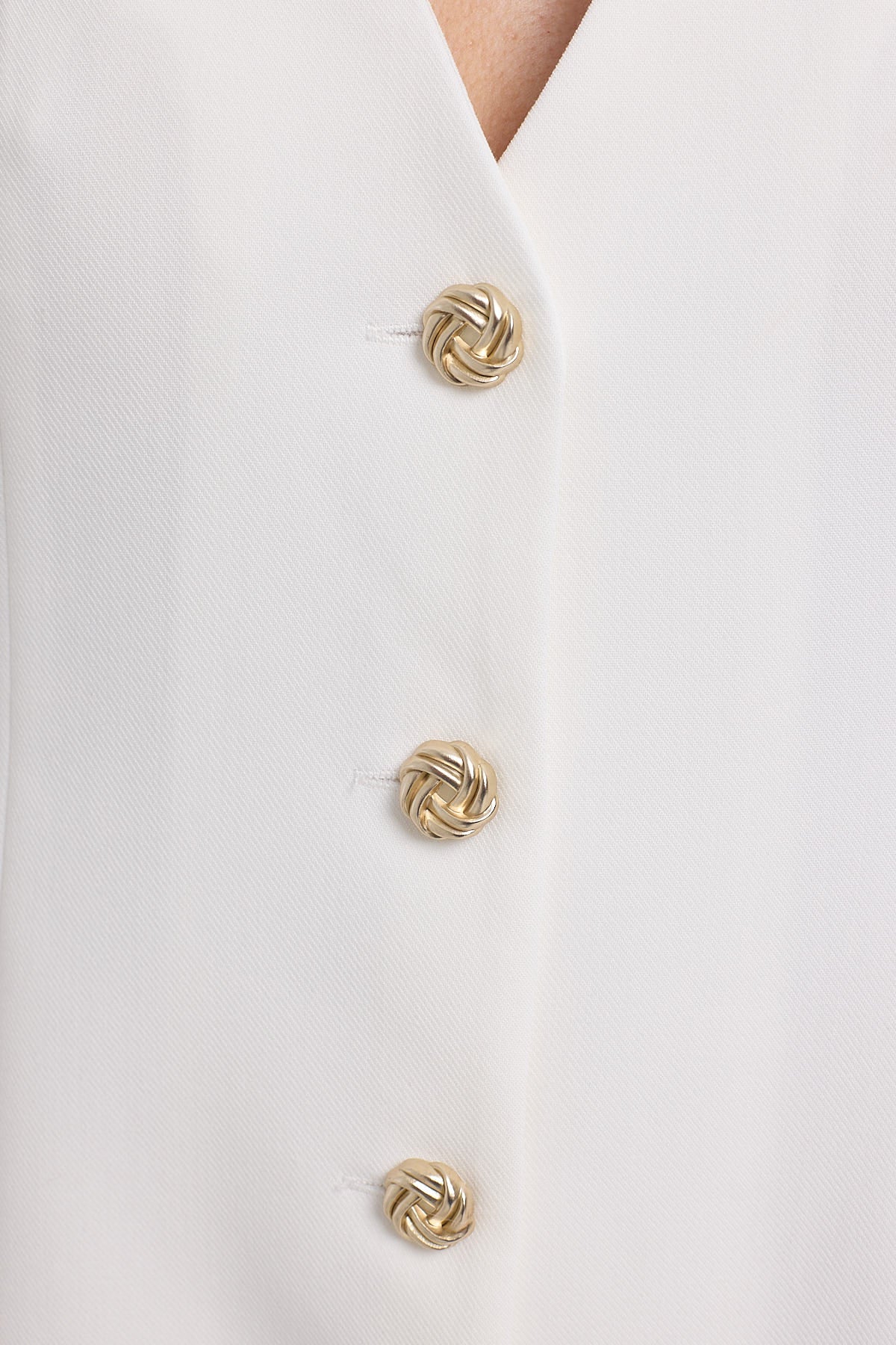 Perfect Stranger Halter Suiting Vest Mini Dress White - Image 8