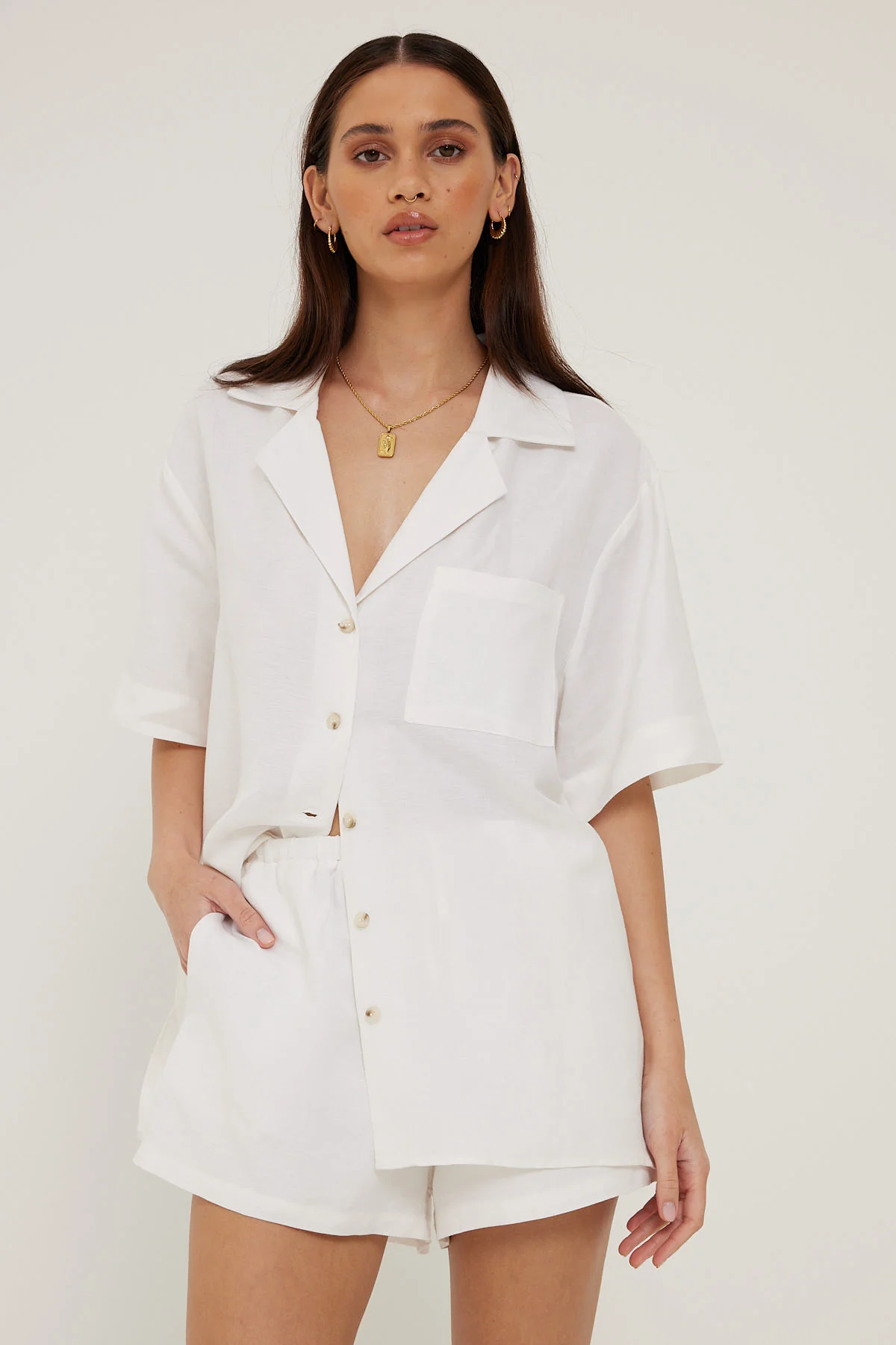 Perfect Stranger Summer Time Beach Short White - Image 3