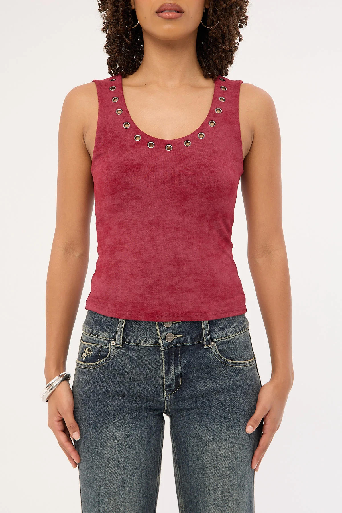 Rusty Eye Let Loose Tank Top Cranberry - Image 12