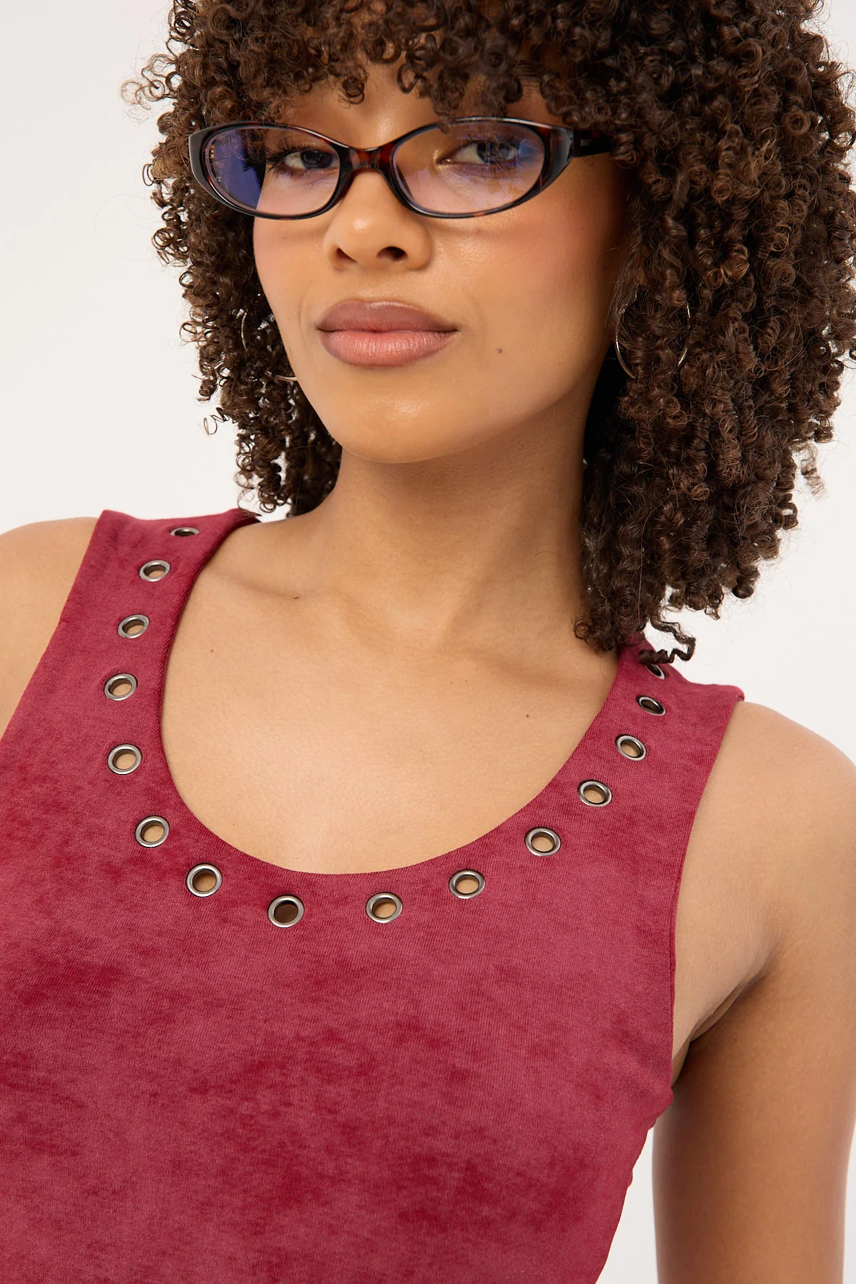 Rusty Eye Let Loose Tank Top Cranberry - Image 9
