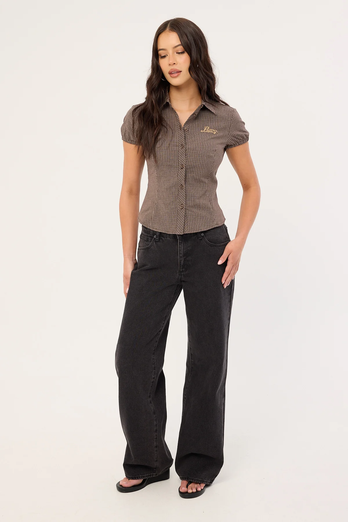 Rusty Missy May Check Shirt Java Plaid - Image 4